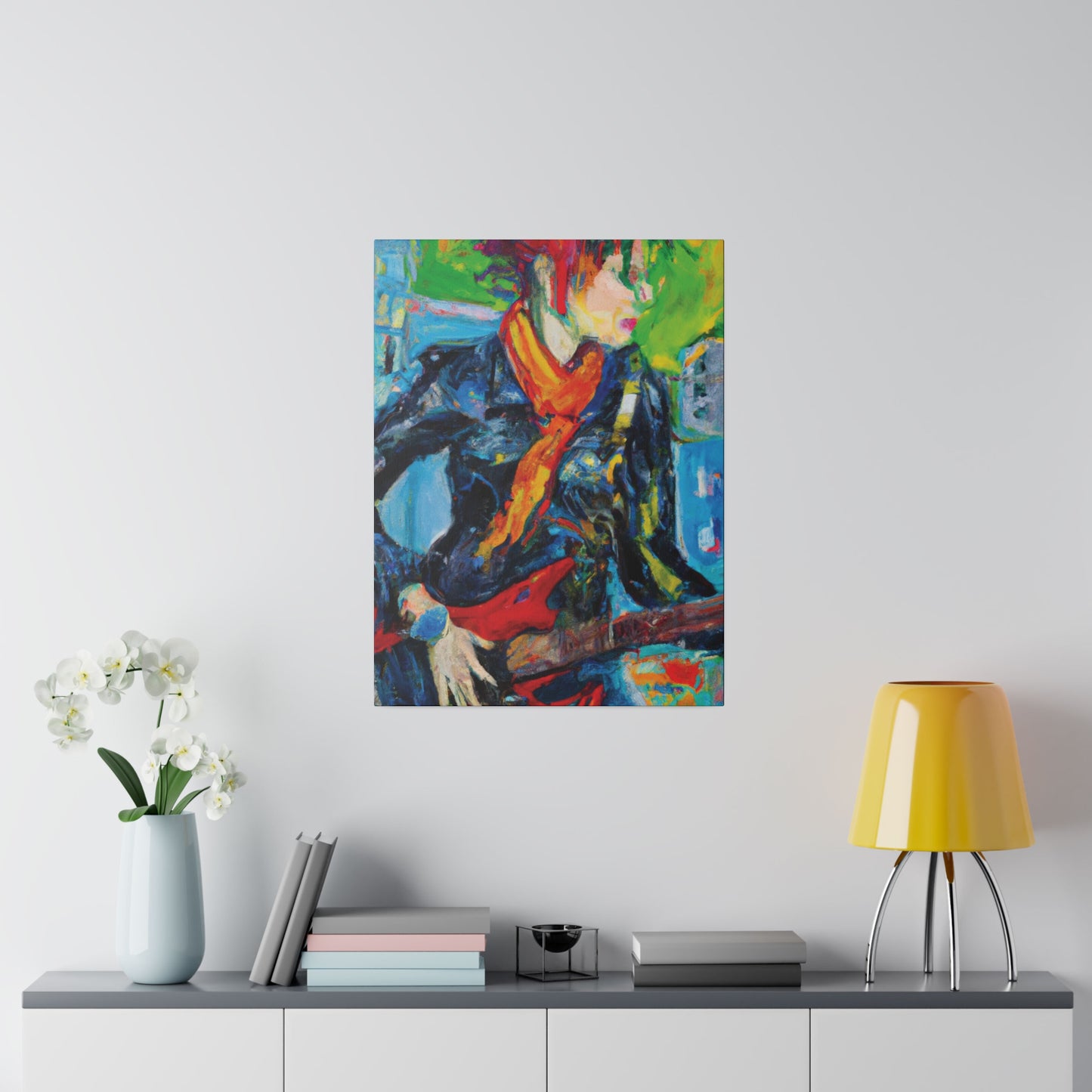 935O - Rockstar Oil Painting Style Print | Poster | Home Decor | Wall Art | Music Art | Canvas