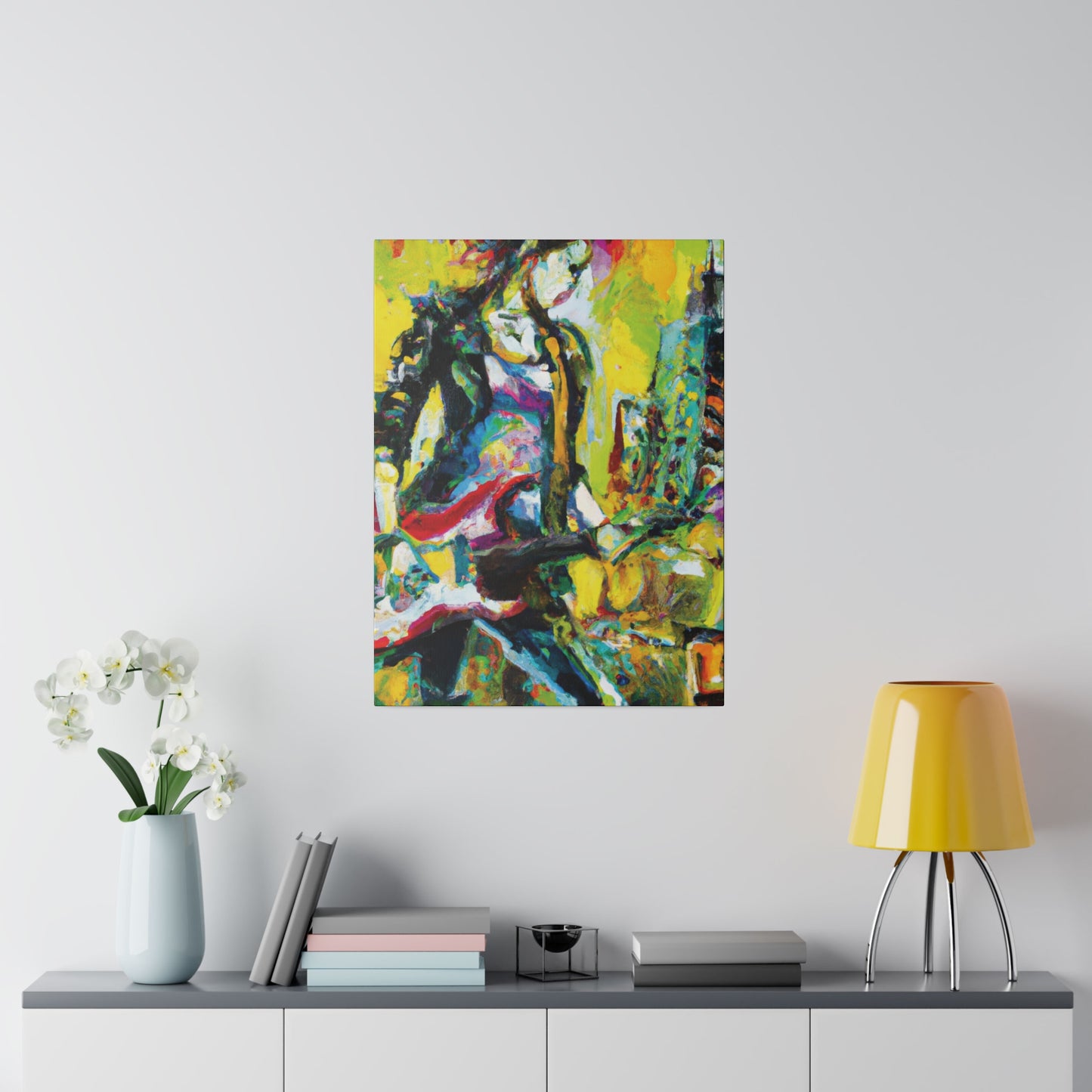 3274Y - Rockstar Oil Painting Style Print | Poster | Home Decor | Wall Art | Music Art | Canvas