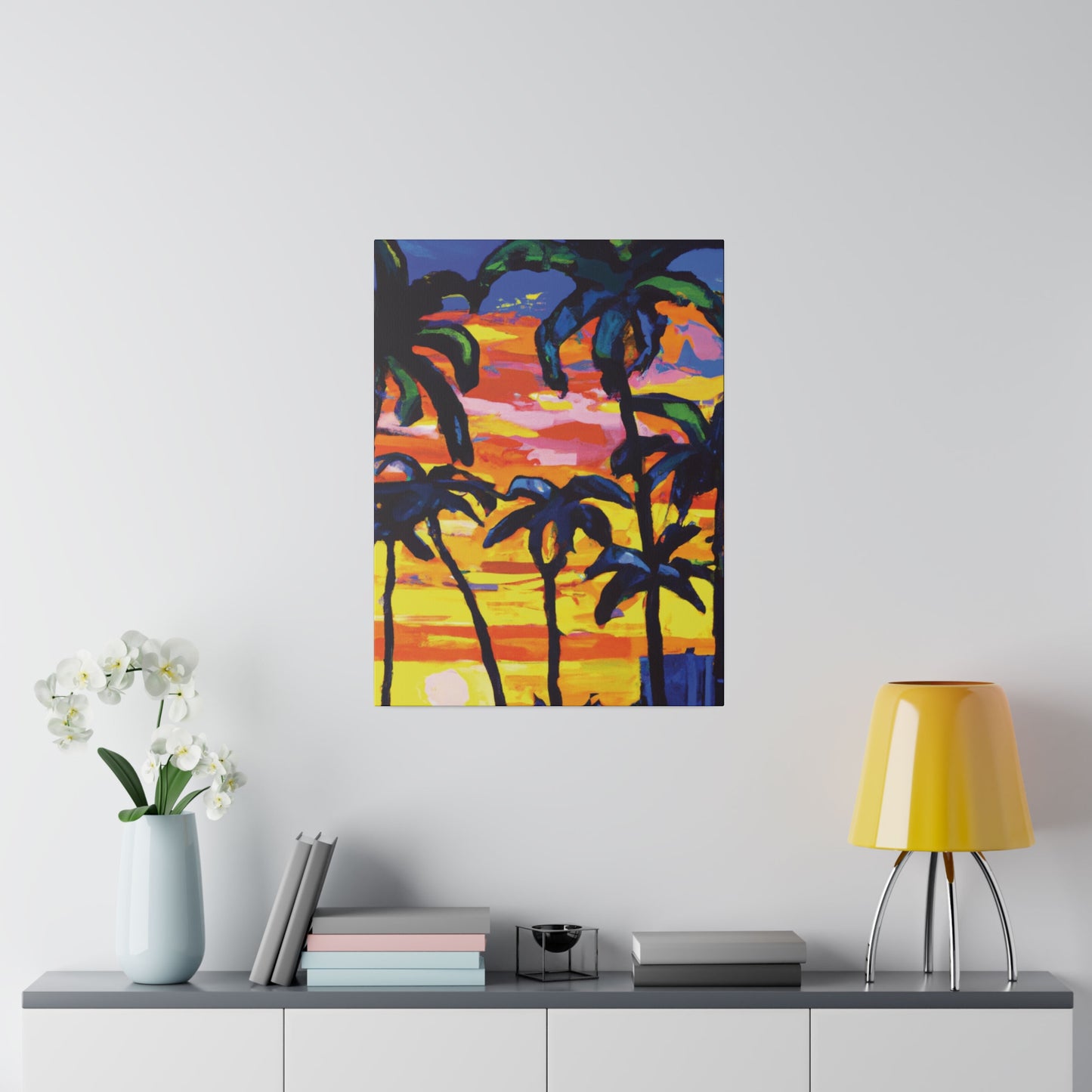 9087W - Miami Beach Sunset Painting Print | Miami | Beach | Sunset | Poster | Home Decor | Wall Art | Canvas