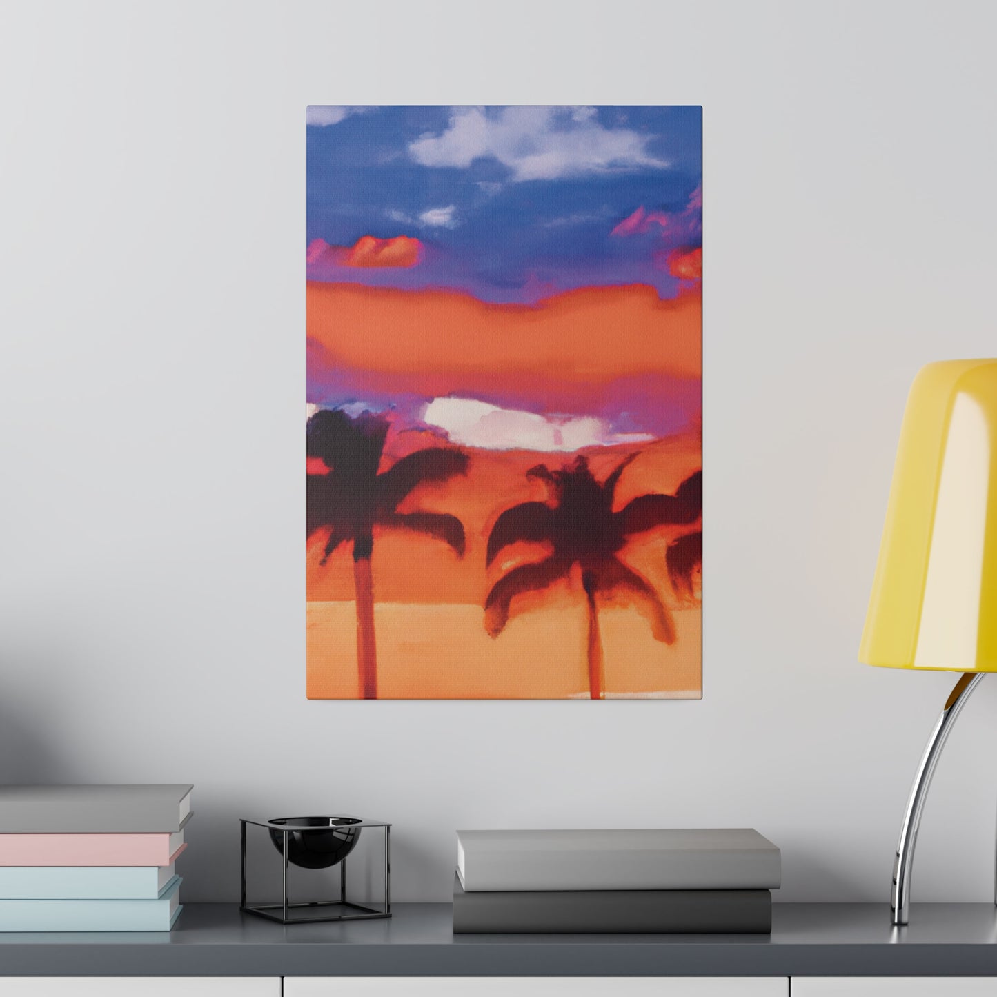 8546B - Miami Beach Sunset Painting Print | Miami | Beach | Sunset | Poster | Home Decor | Wall Art | Canvas