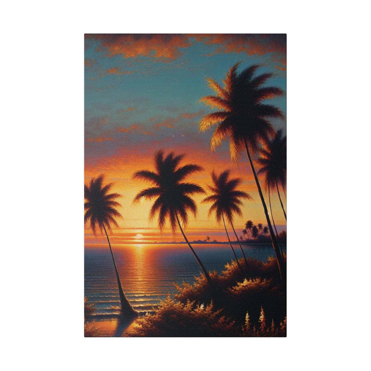 7485J - miami beach art, sunset background, ocean art work, beach art work, sunset designs, miami beach painting, miami beach print