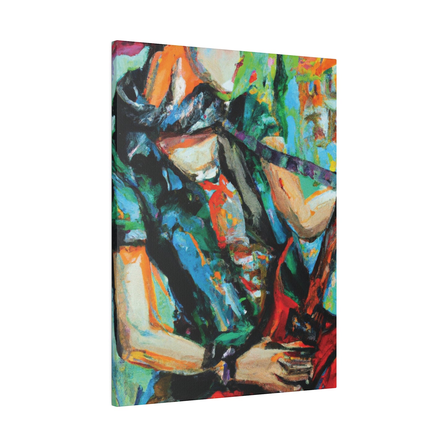 5279Q - Rockstar Oil Painting Style Print | Poster | Home Decor | Wall Art | Music Art | Canvas