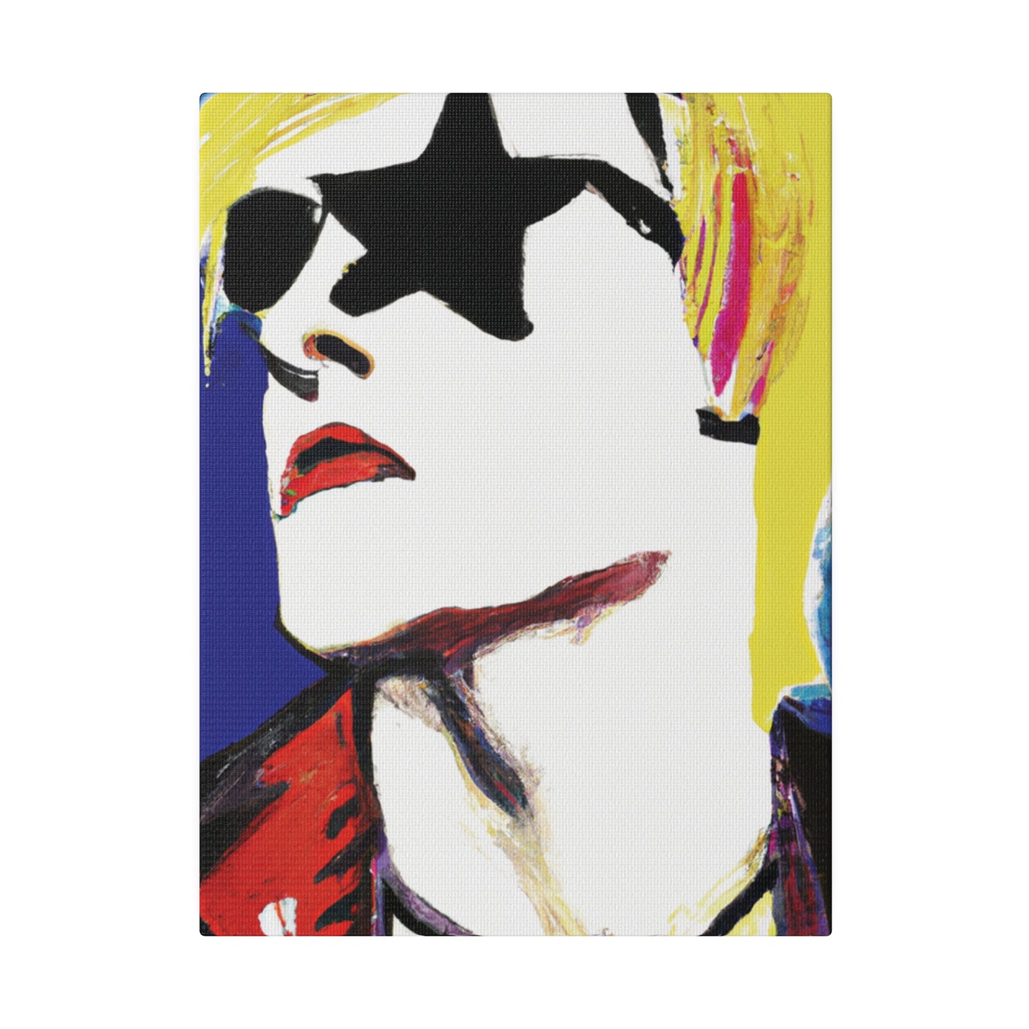 6807A - Rockstar Painting Print | Face | Abstract | Poster | Home Decor | Wall Art | Music Art | Canvas