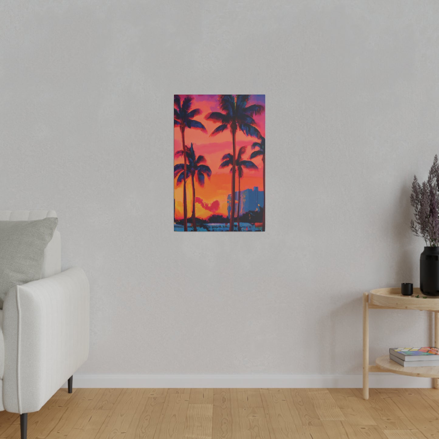 4456Y - Miami Beach Sunset Painting Print | Miami | Beach | Sunset | Poster | Home Decor | Wall Art | Canvas