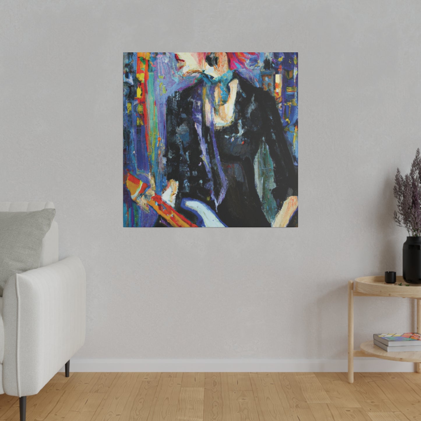 2491T - Rockstar Oil Painting Style Print | Poster | Home Decor | Wall Art | Music Art | Canvas