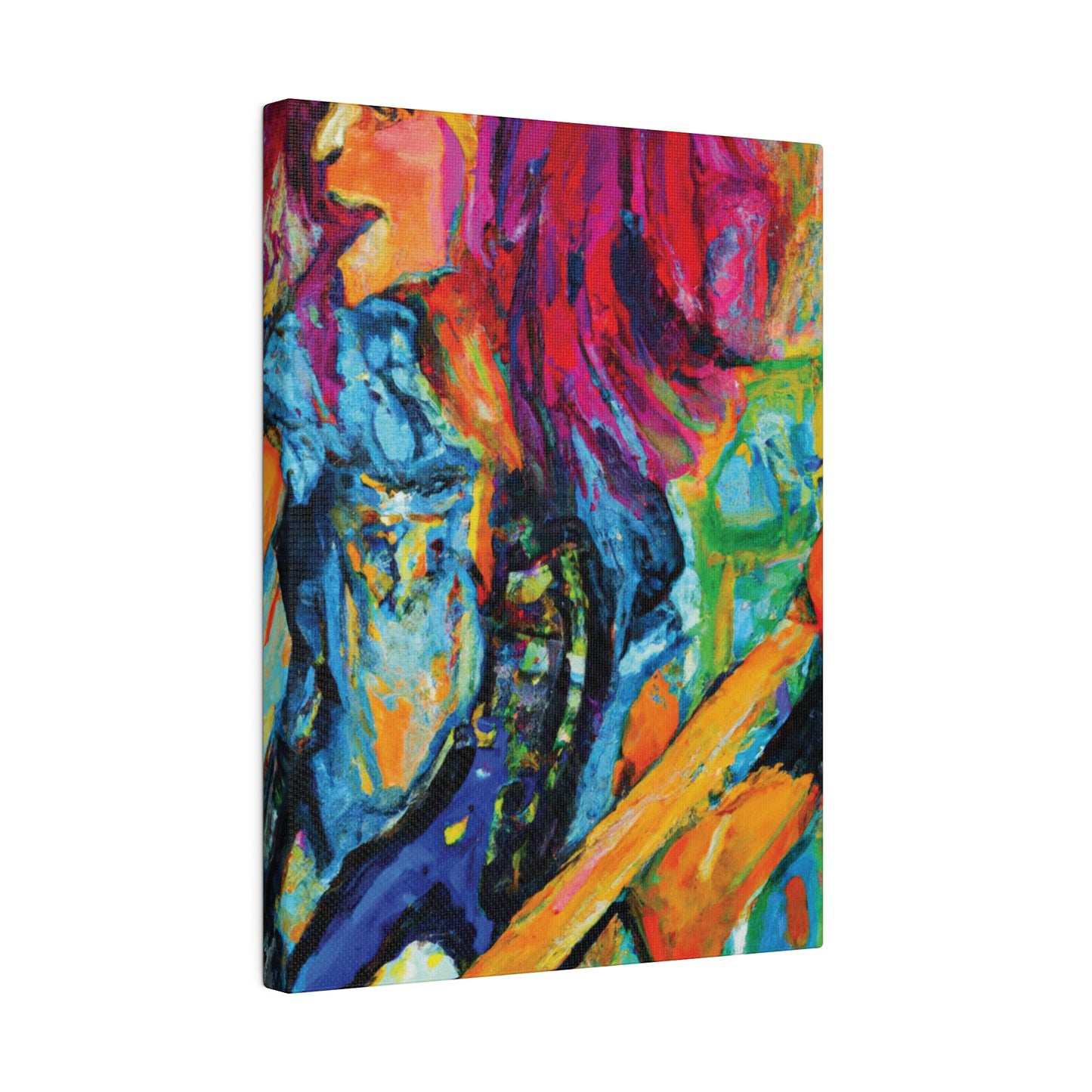 9483V - Rockstar Oil Painting Style Print | Poster | Home Decor | Wall Art | Music Art | Canvas