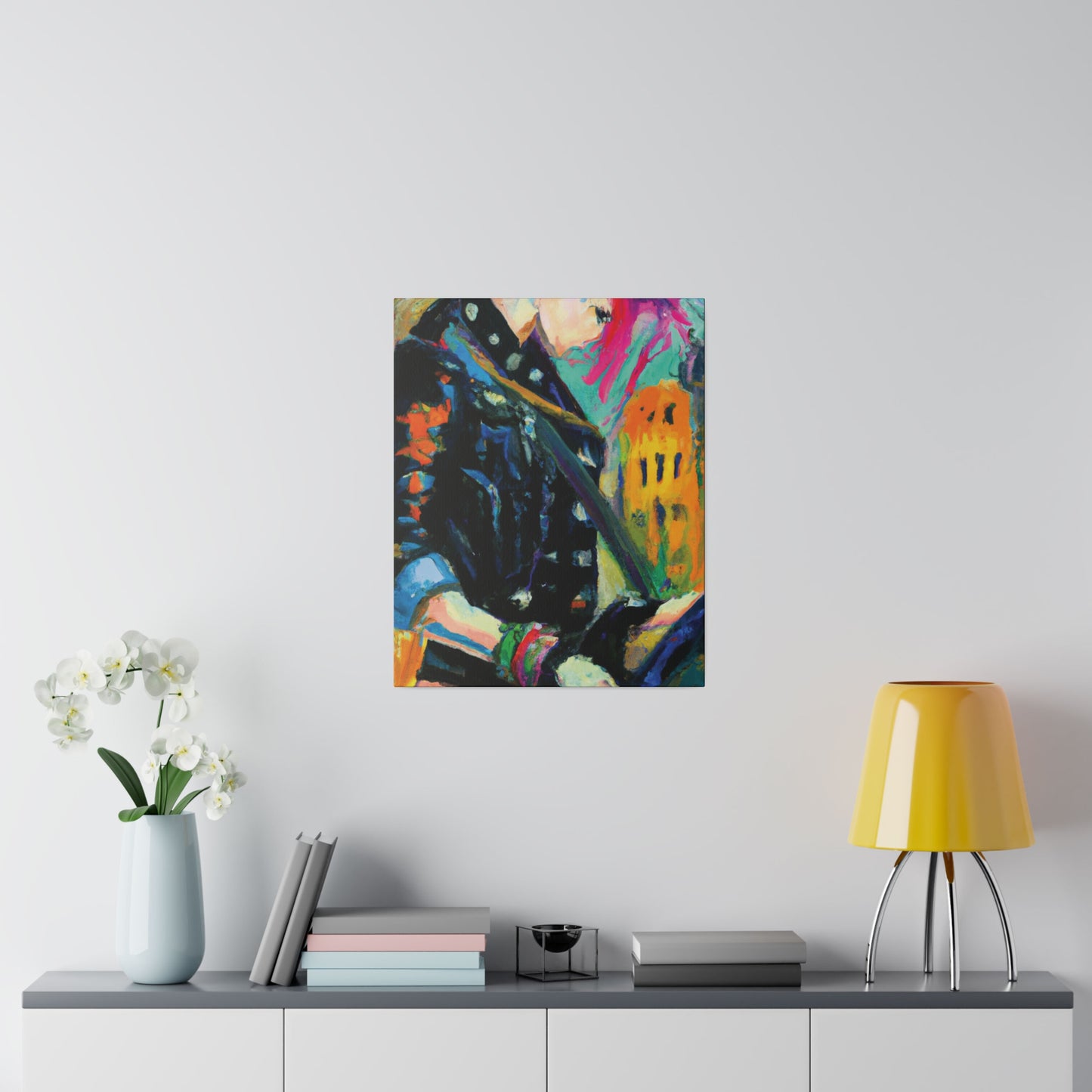 6449G - Rockstar Oil Painting Style Print | Poster | Home Decor | Wall Art | Music Art | Canvas