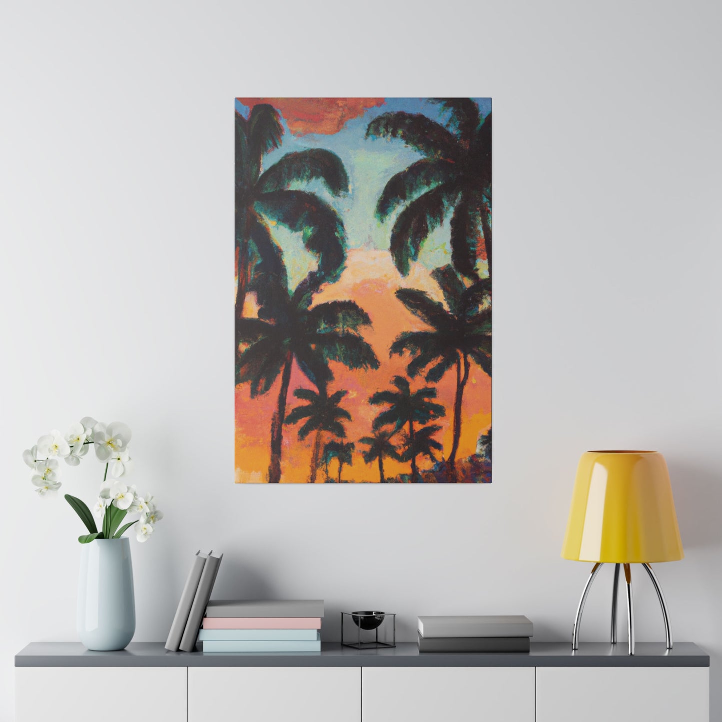 2854A - Miami Beach Sunset Painting Print | Miami | Beach | Sunset | Poster | Home Decor | Wall Art | Canvas