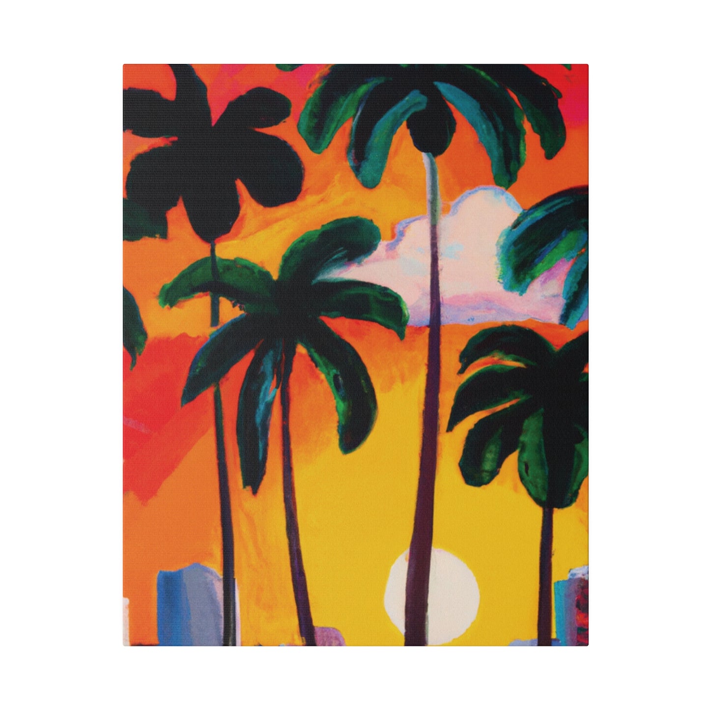 4327O - Miami Beach Sunset Painting Print | Miami | Beach | Sunset | Poster | Home Decor | Wall Art | Canvas