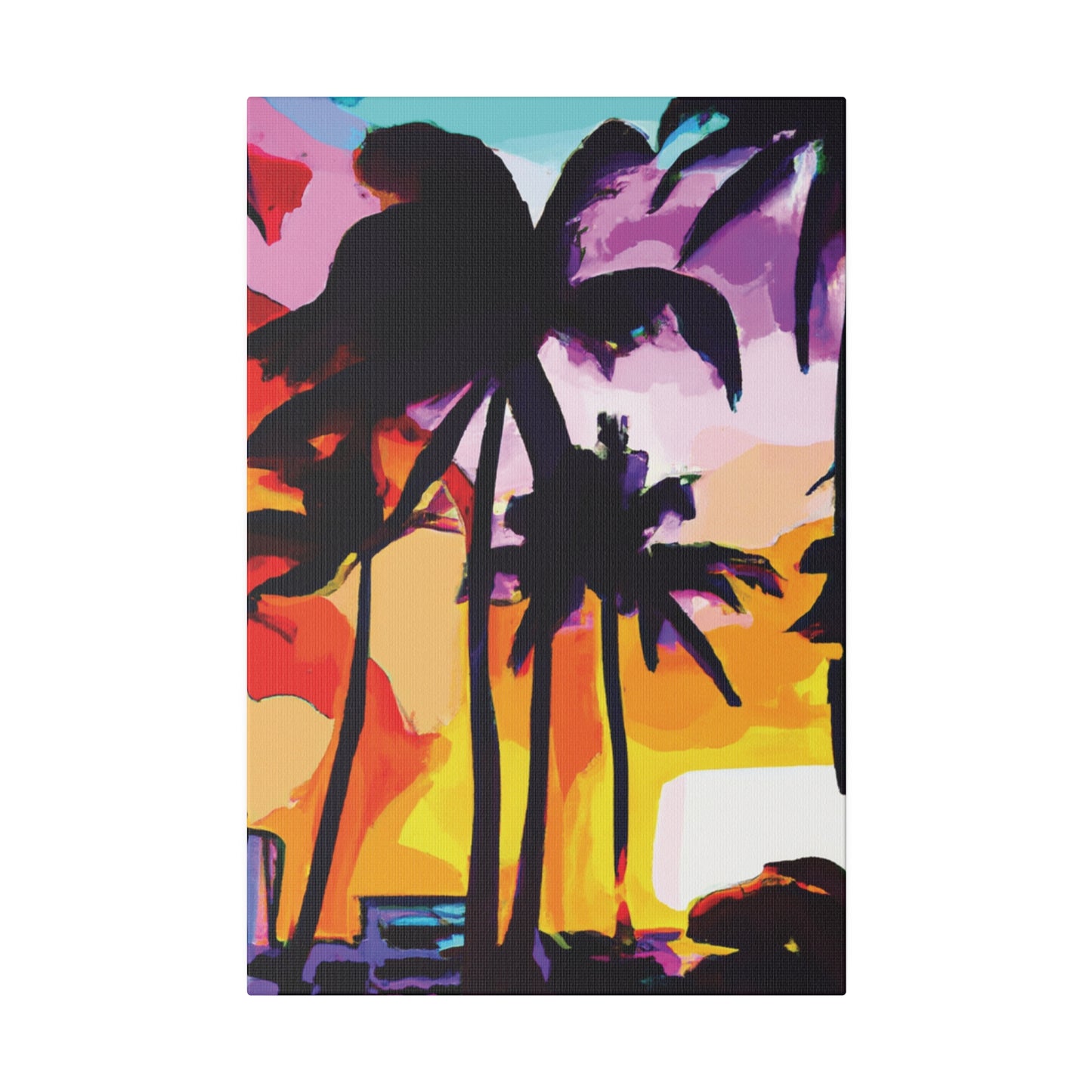 3987G - Miami Beach Sunset Painting Print | Miami | Beach | Sunset | Poster | Home Decor | Wall Art | Canvas