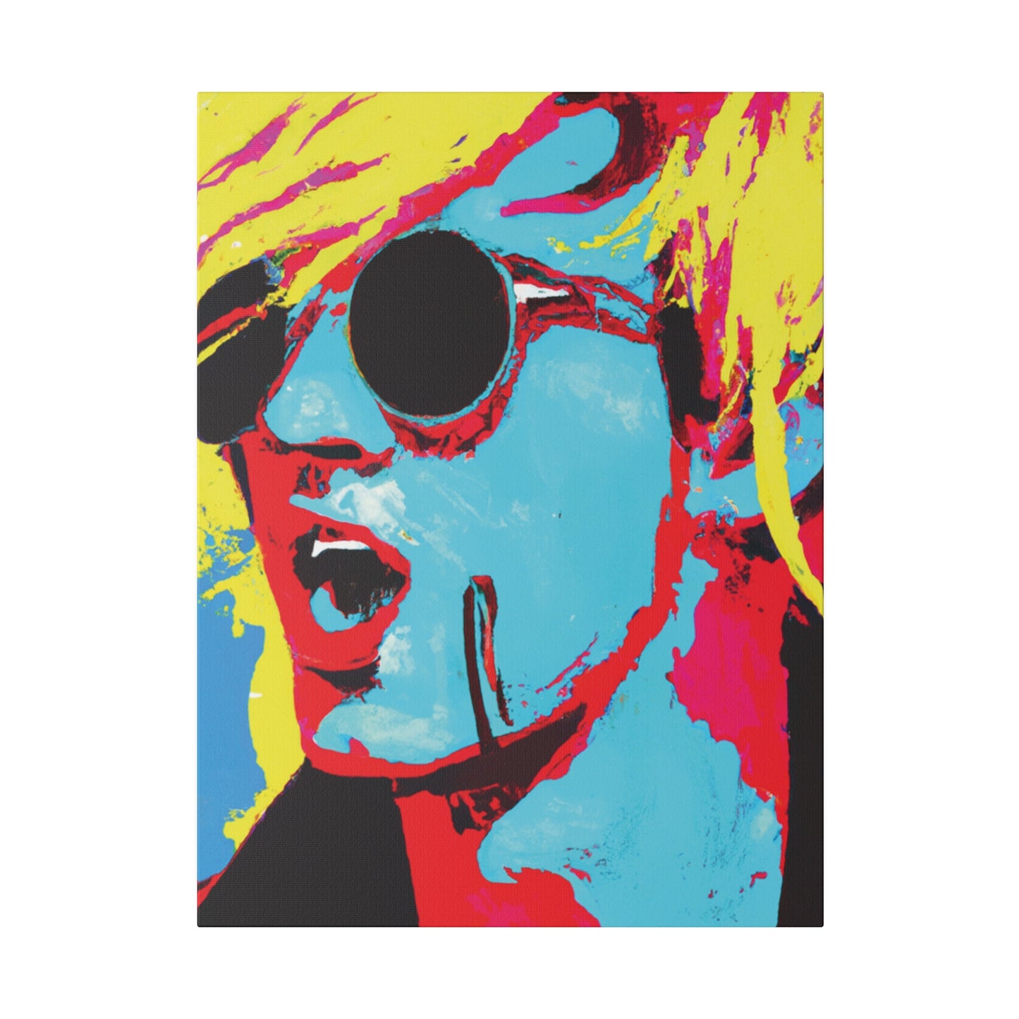 7198K - Rockstar Painting Print | Face | Abstract | Poster | Home Decor | Wall Art | Music Art | Canvas