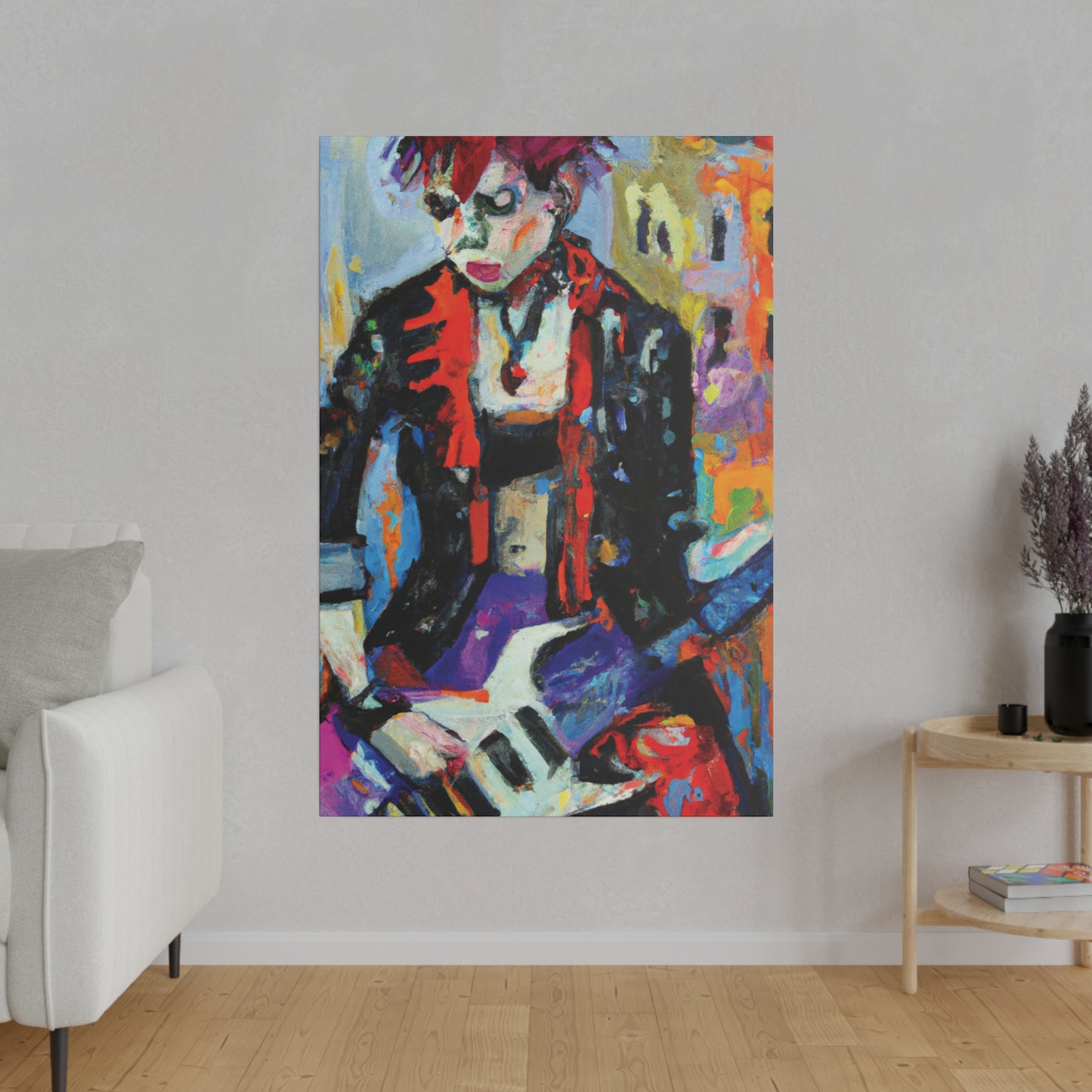 1237Q - Rockstar Oil Painting Style Print | Poster | Home Decor | Wall Art | Music Art | Canvas