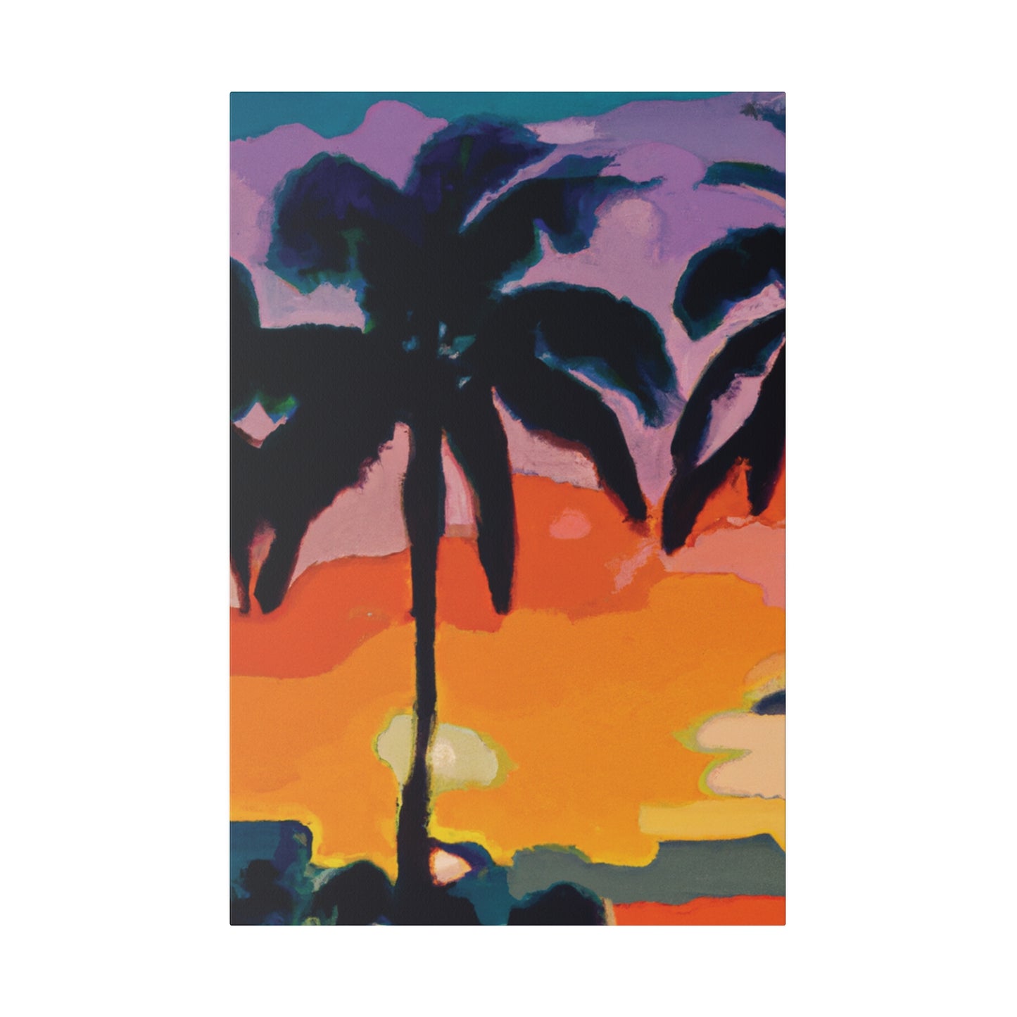 7875Z - Miami Beach Sunset Painting Print | Miami | Beach | Sunset | Poster | Home Decor | Wall Art | Canvas