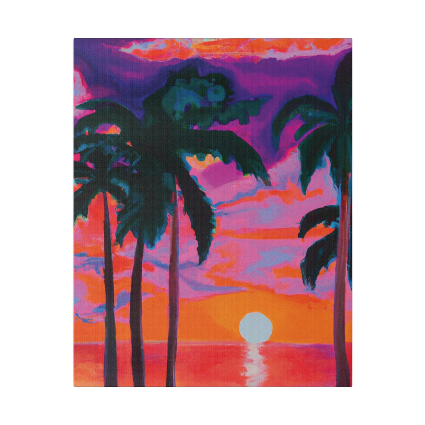 2189Z - Miami Beach Sunset Painting Print | Miami | Beach | Sunset | Poster | Home Decor | Wall Art | Canvas