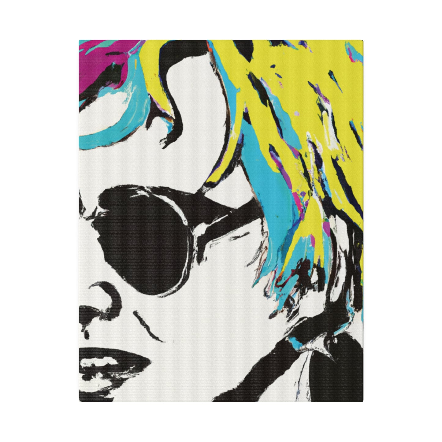 3921R - Rockstar Painting Print | Face | Abstract | Poster | Home Decor | Wall Art | Music Art | Canvas