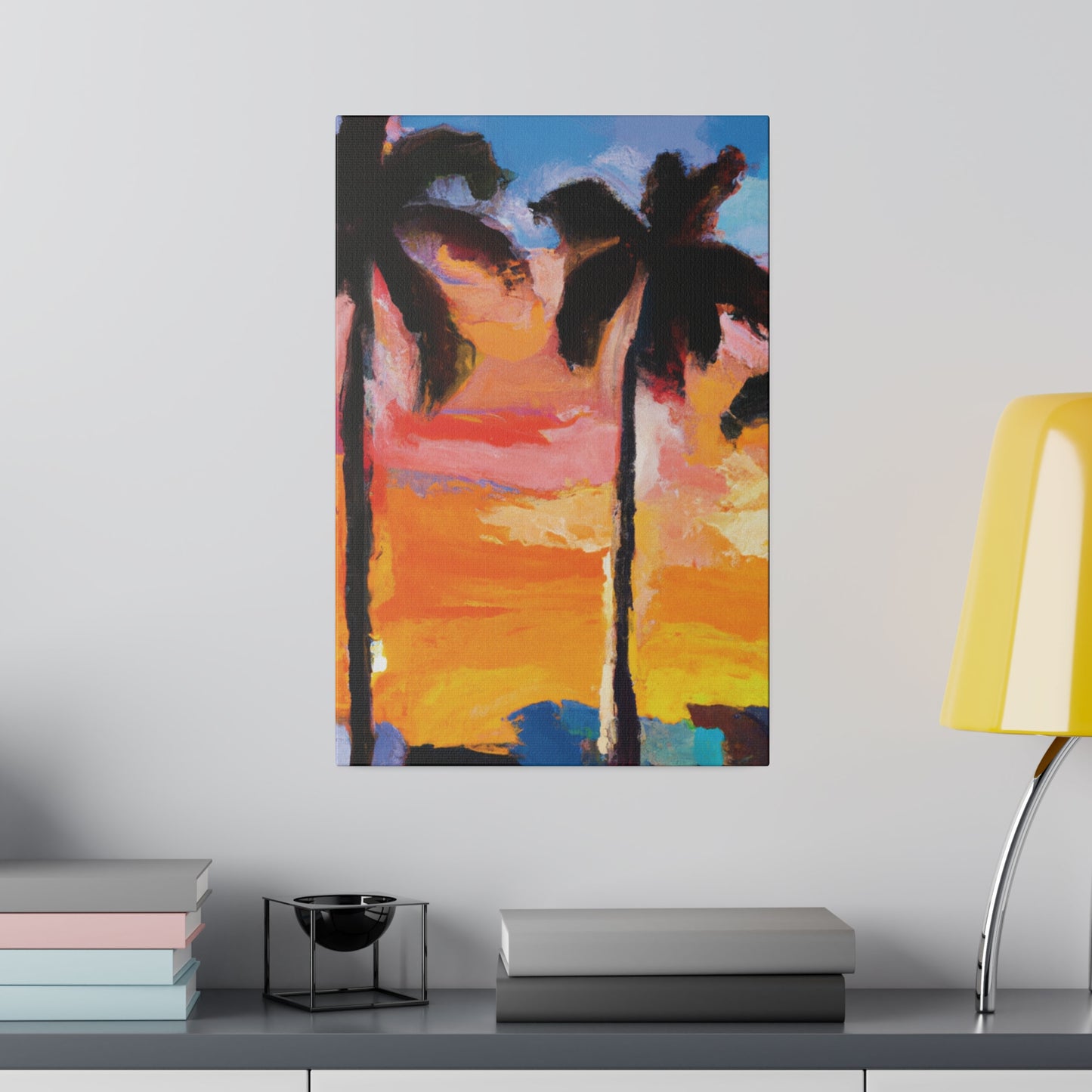 3236E - Miami Beach Sunset Painting Print | Miami | Beach | Sunset | Poster | Home Decor | Wall Art | Canvas