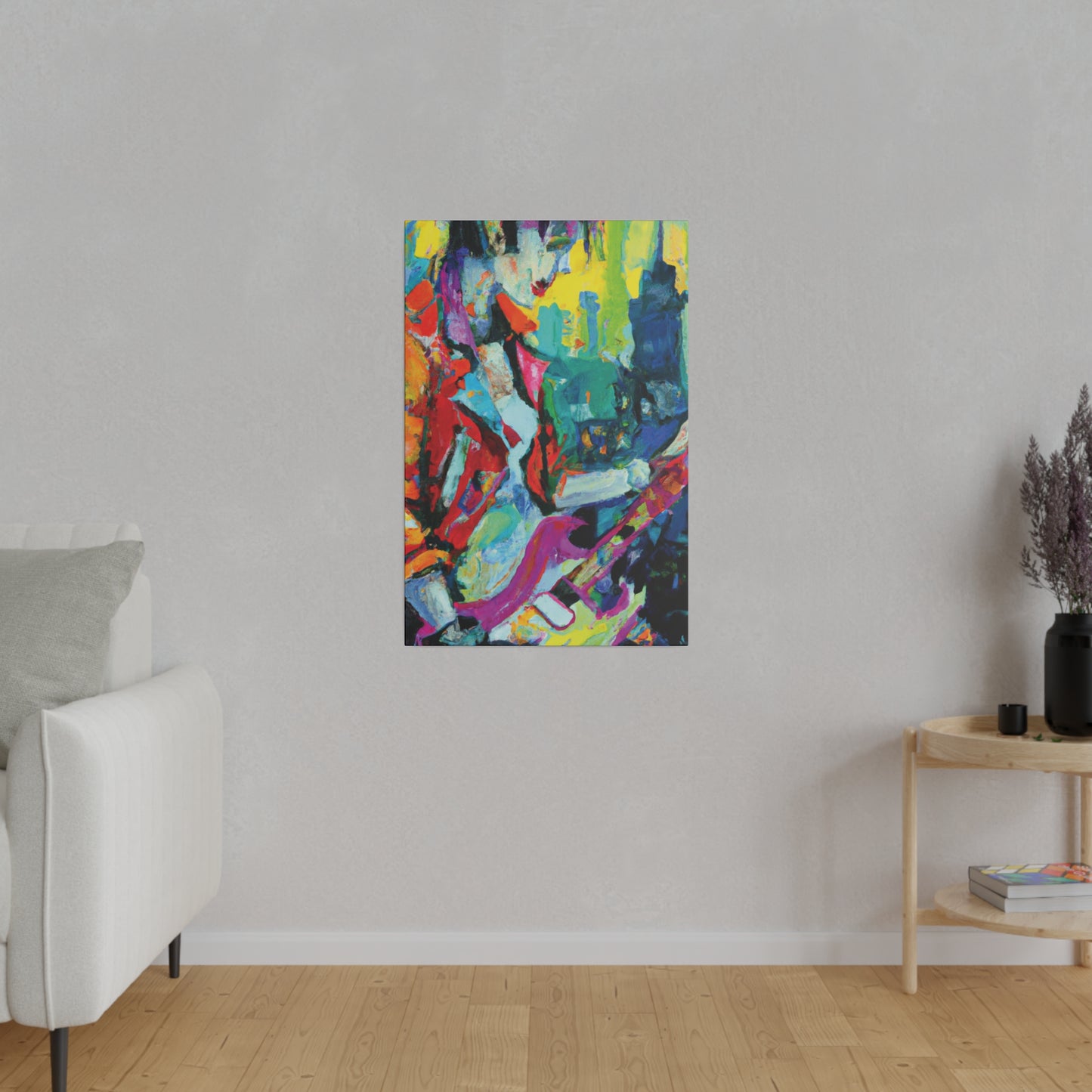 8232M - Rockstar Oil Painting Style Print | Poster | Home Decor | Wall Art | Music Art | Canvas