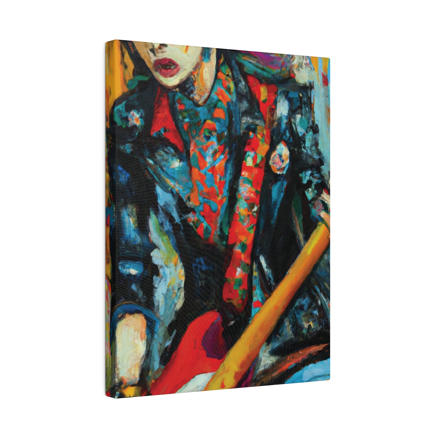 9697B - Rockstar Oil Painting Style Print | Poster | Home Decor | Wall Art | Music Art | Canvas