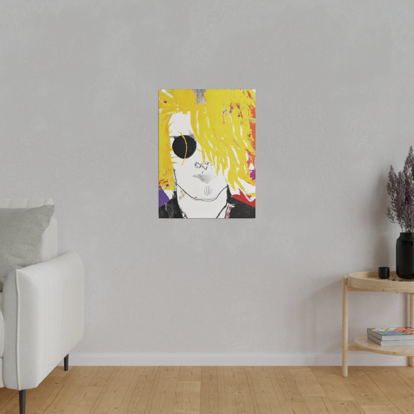 9674T - Rockstar Painting Print | Face | Abstract | Poster | Home Decor | Wall Art | Music Art | Canvas