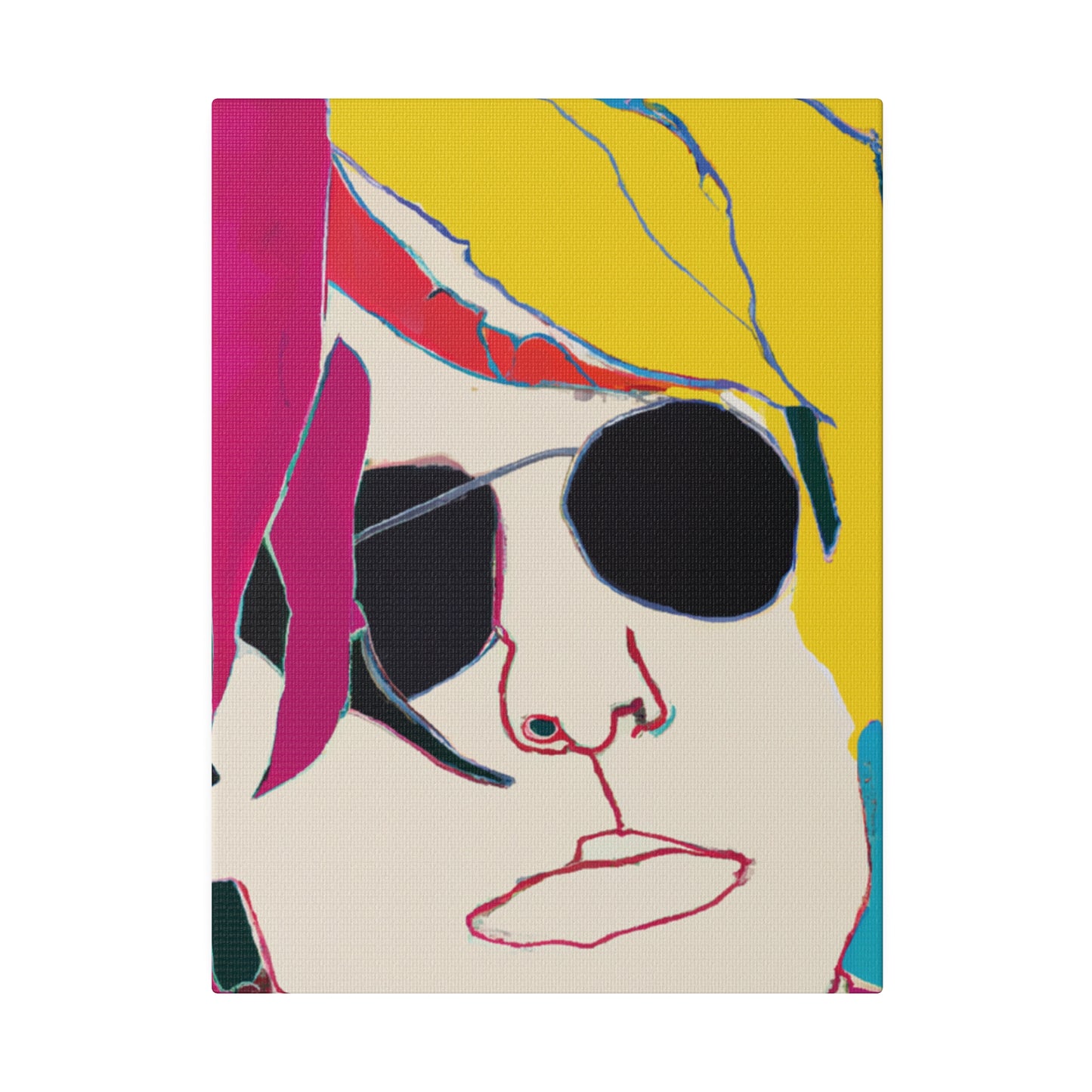 9138E - Rockstar Painting Print | Face | Abstract | Poster | Home Decor | Wall Art | Music Art | Canvas