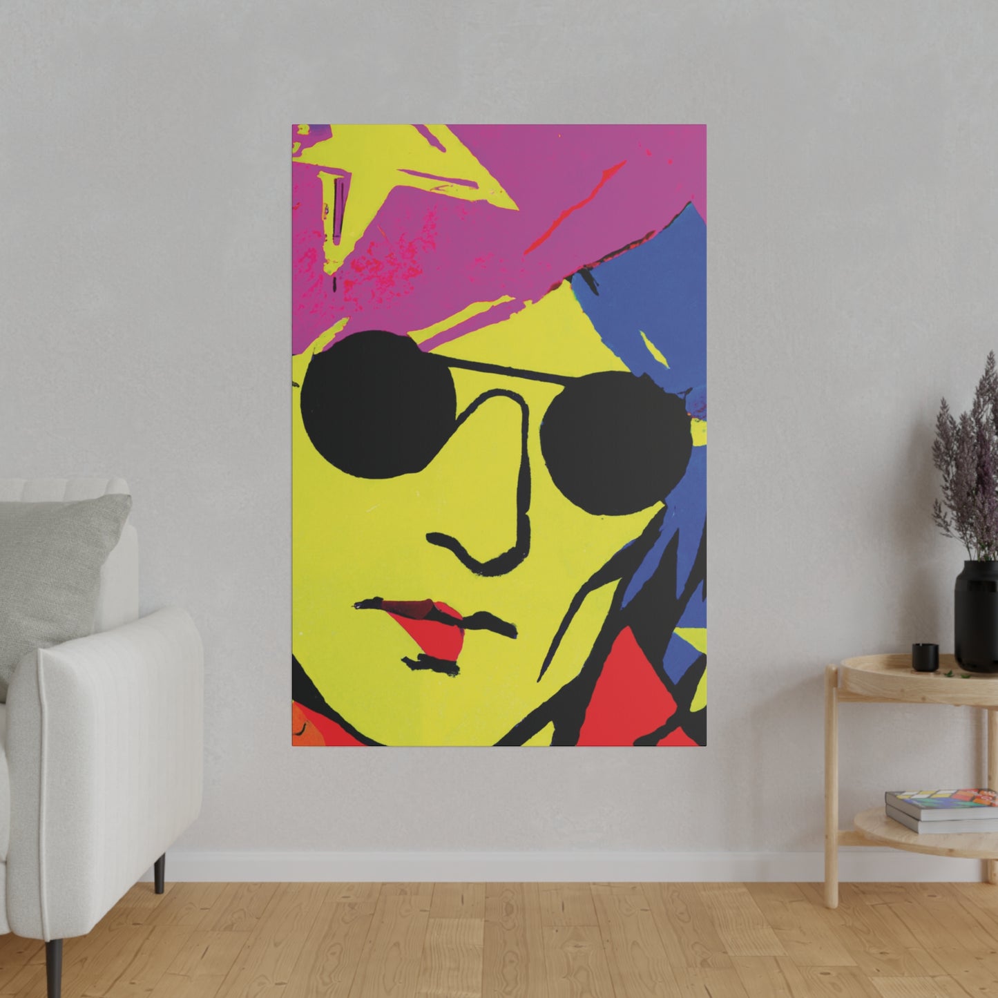 7490C - Rockstar Painting Print | Face | Abstract | Poster | Home Decor | Wall Art | Music Art | Canvas