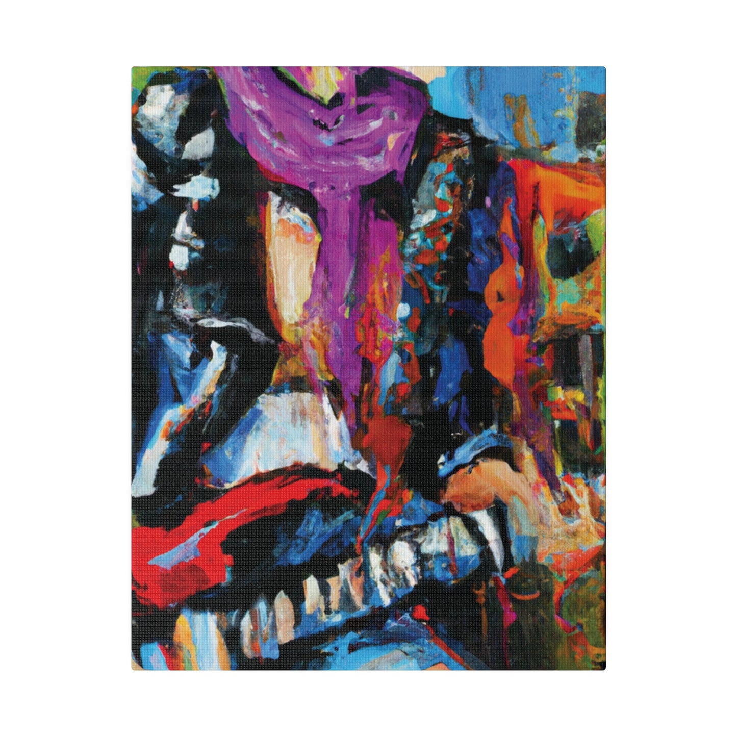 6696F - Rockstar Oil Painting Style Print | Poster | Home Decor | Wall Art | Music Art | Canvas