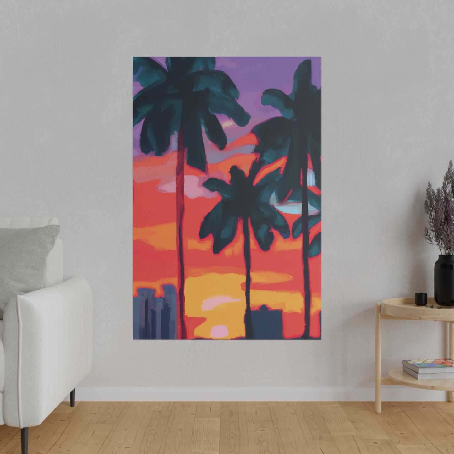 8175T - Miami Beach Sunset Painting Print | Miami | Beach | Sunset | Poster | Home Decor | Wall Art | Canvas