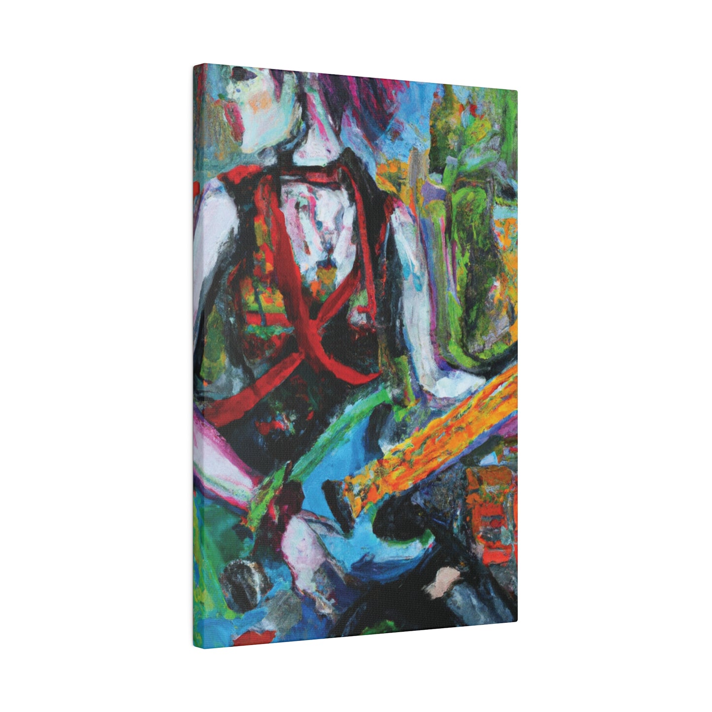 4902L - Rockstar Oil Painting Style Print | Poster | Home Decor | Wall Art | Music Art | Canvas