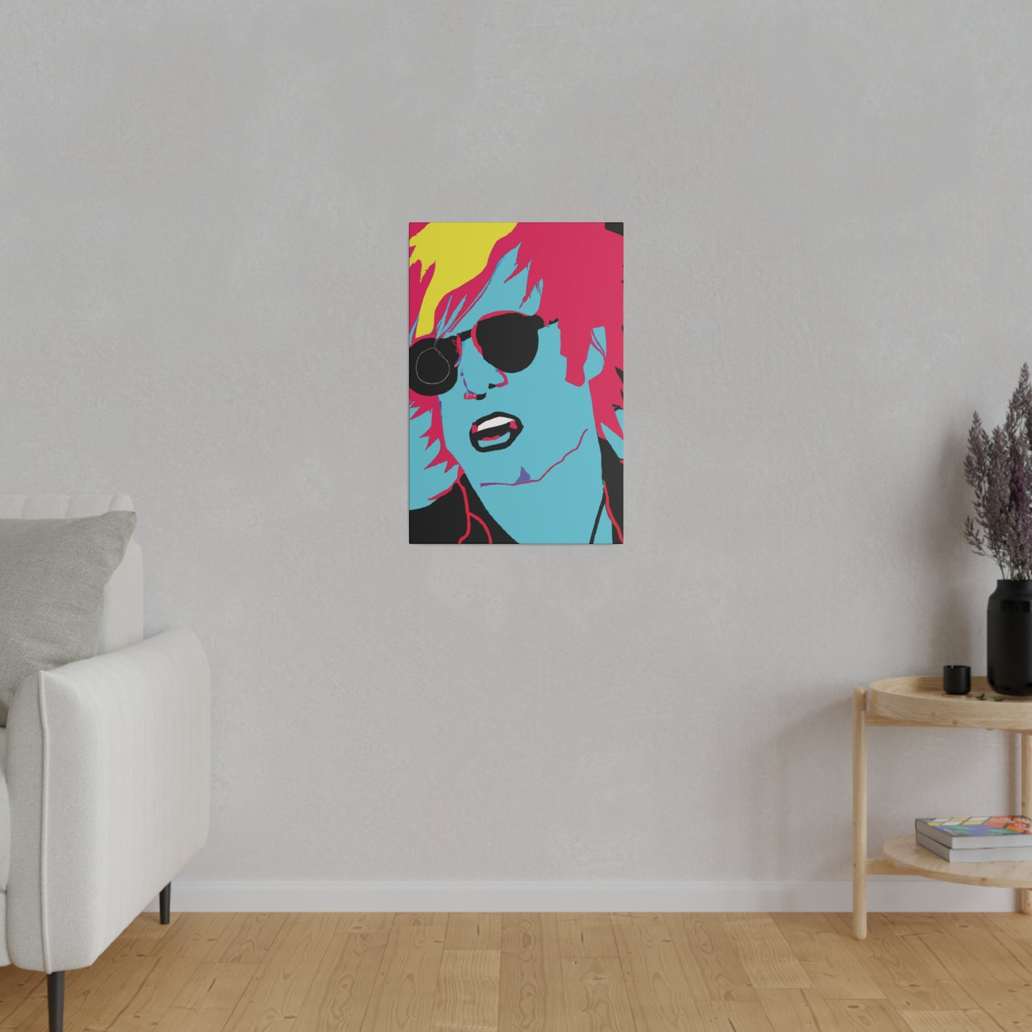 6426B - Rockstar Painting Print | Face | Abstract | Poster | Home Decor | Wall Art | Music Art | Canvas