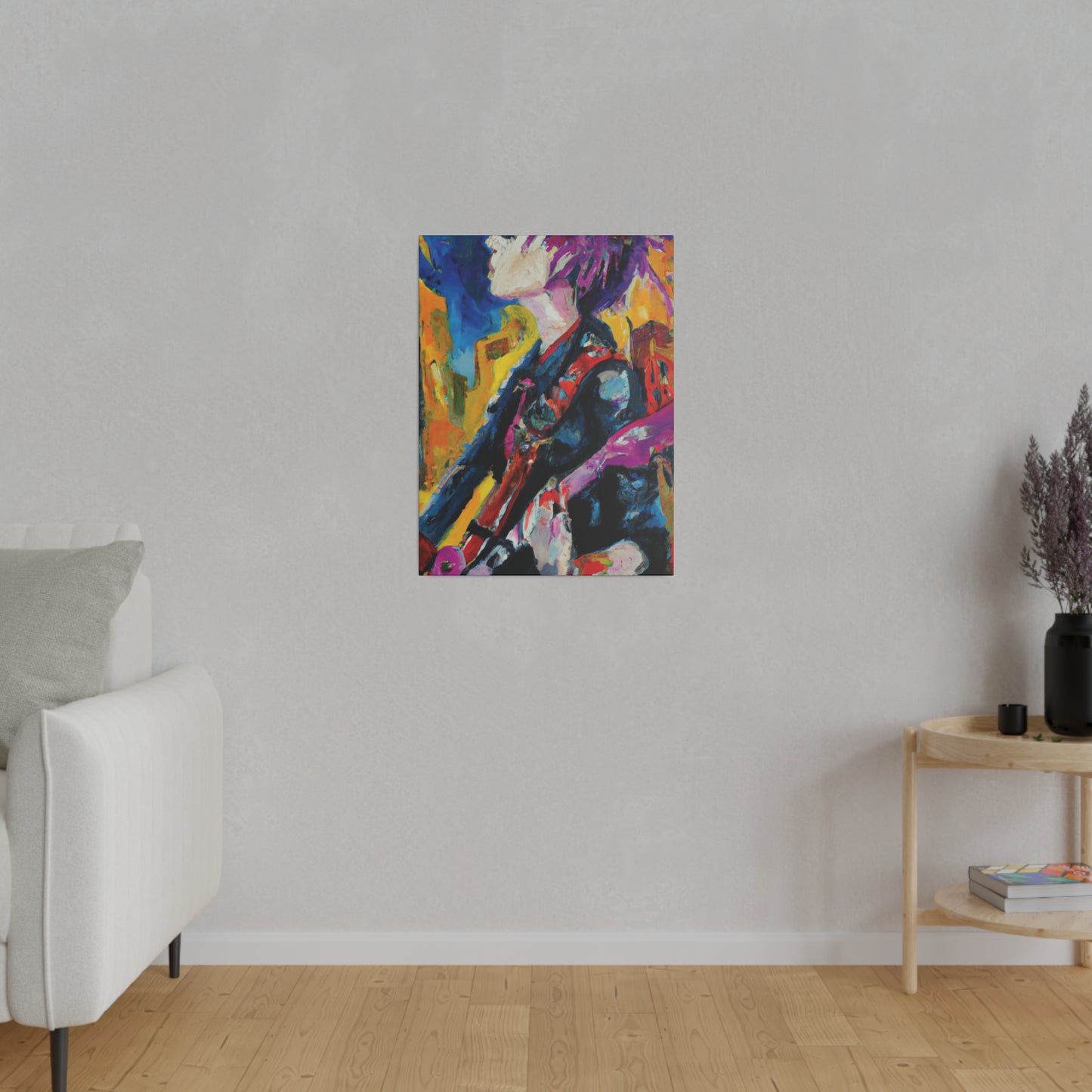 8245D - Rockstar Oil Painting Style Print | Poster | Home Decor | Wall Art | Music Art | Canvas
