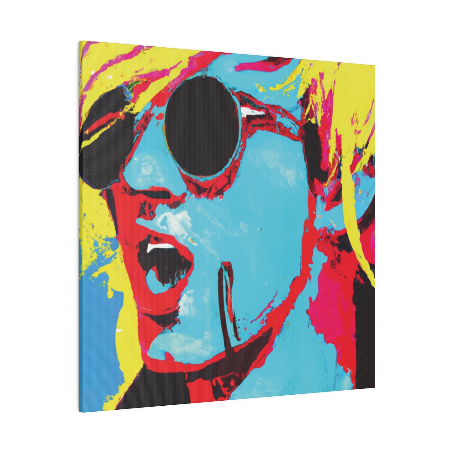 7198K - Rockstar Painting Print | Face | Abstract | Poster | Home Decor | Wall Art | Music Art | Canvas