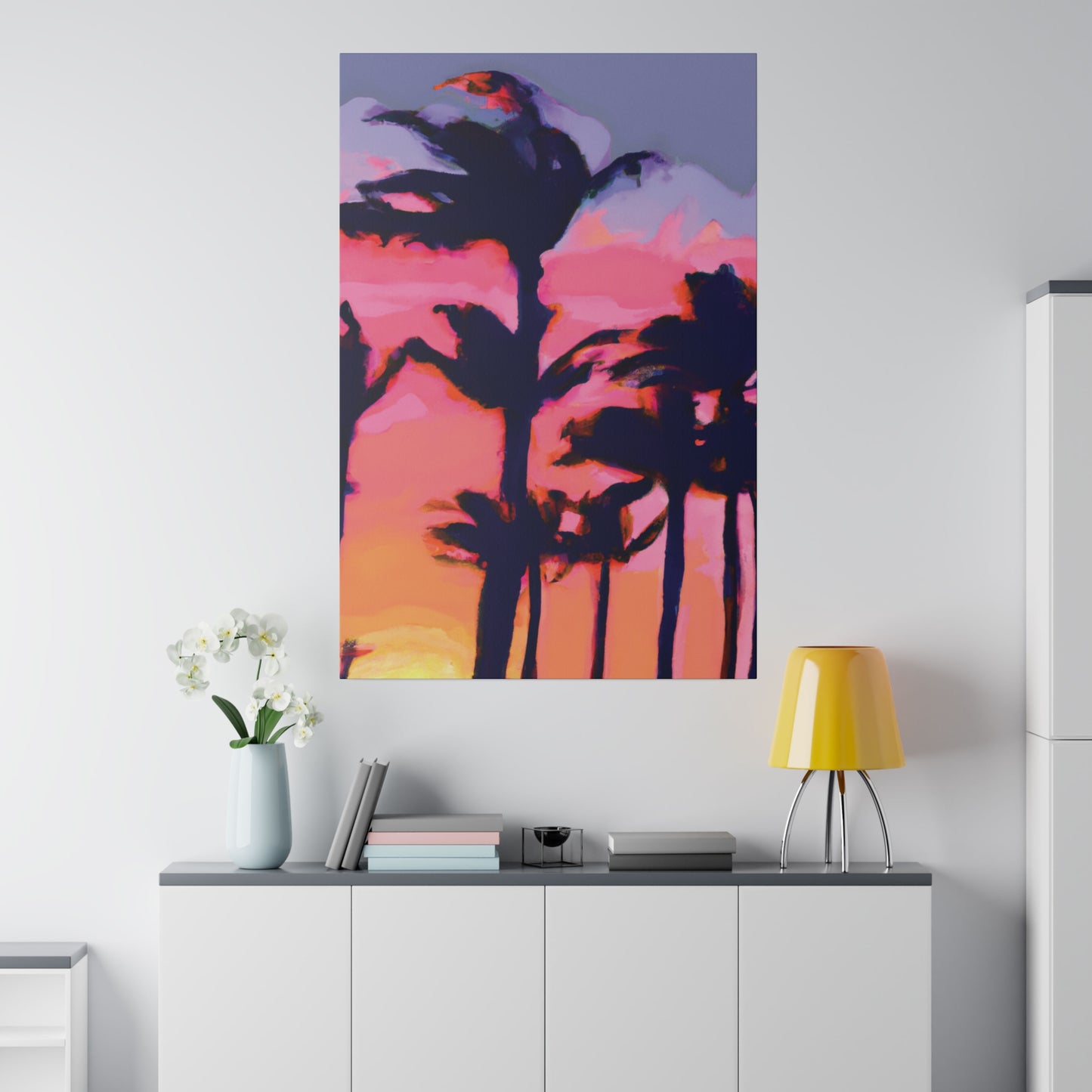 7993P - Miami Beach Sunset Painting Print | Miami | Beach | Sunset | Poster | Home Decor | Wall Art | Canvas