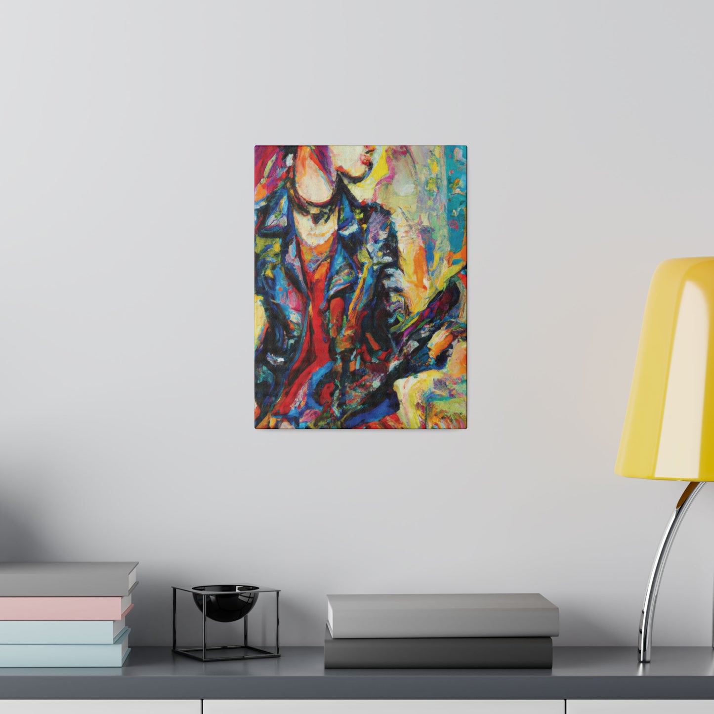 3154V - Rockstar Oil Painting Style Print | Poster | Home Decor | Wall Art | Music Art | Canvas