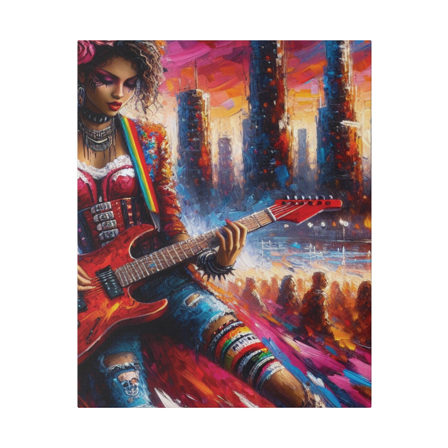 6794Z - Rockstar Oil Painting Style Print | Poster | Home Decor | Wall Art | Music Art | Canvas