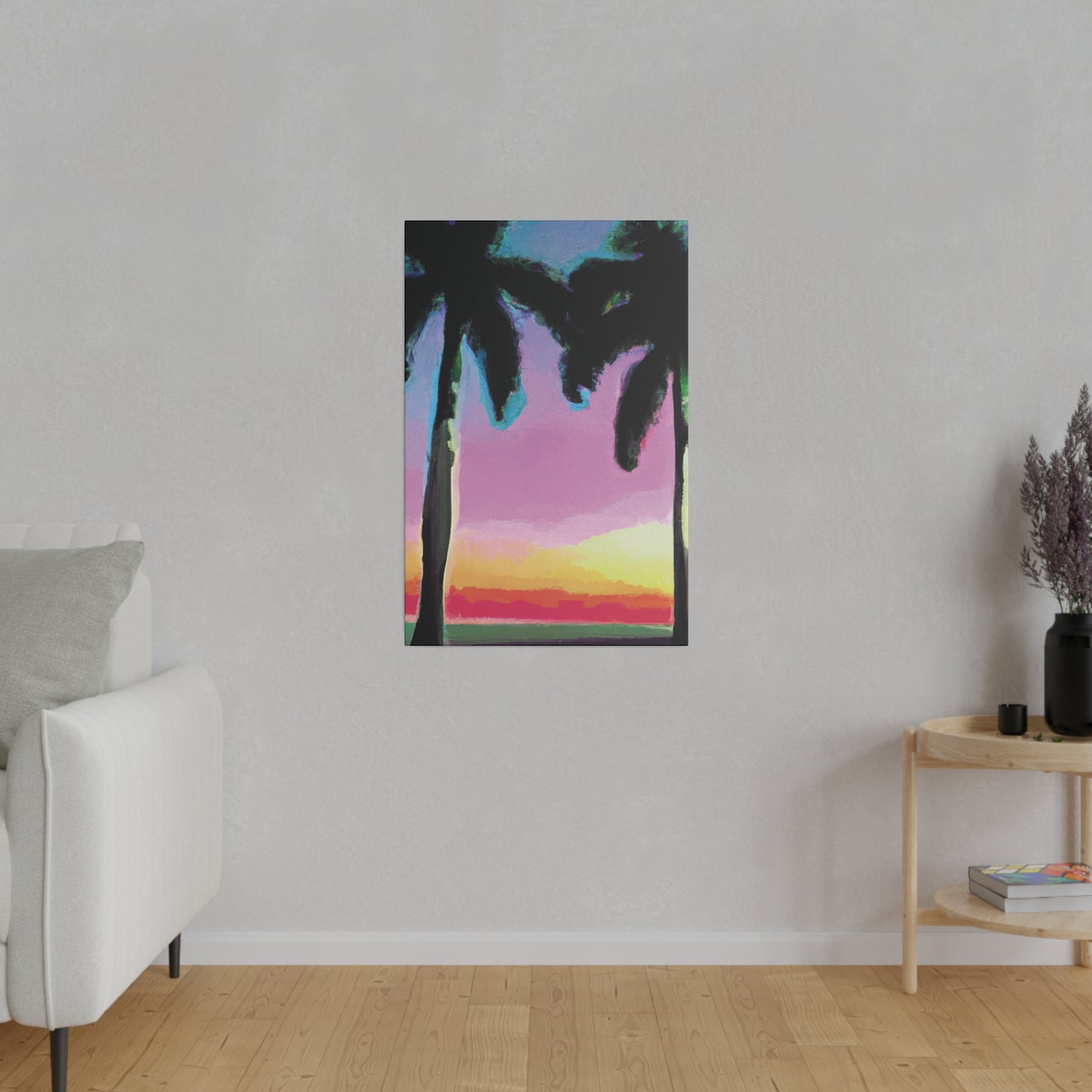 8491N - Miami Beach Sunset Painting Print | Miami | Beach | Sunset | Poster | Home Decor | Wall Art | Canvas