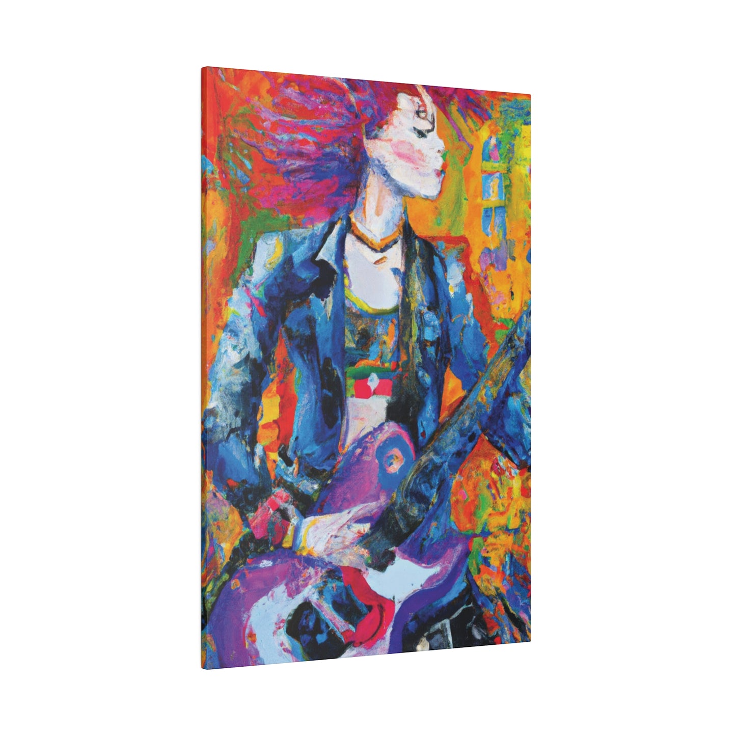 8135R - Rockstar Oil Painting Style Print | Poster | Home Decor | Wall Art | Music Art | Canvas