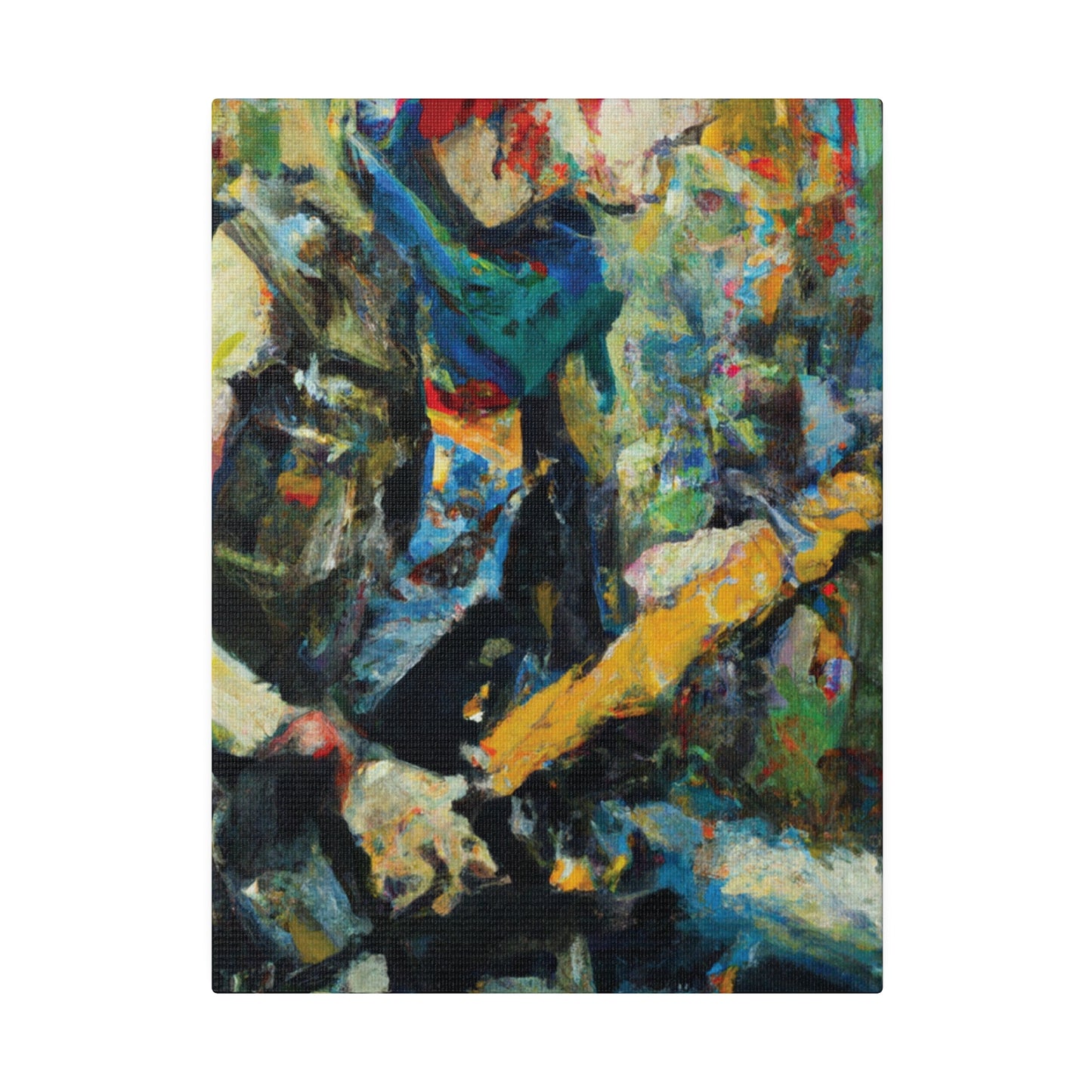 3758W - Rockstar Oil Painting Style Print | Poster | Home Decor | Wall Art | Music Art | Canvas