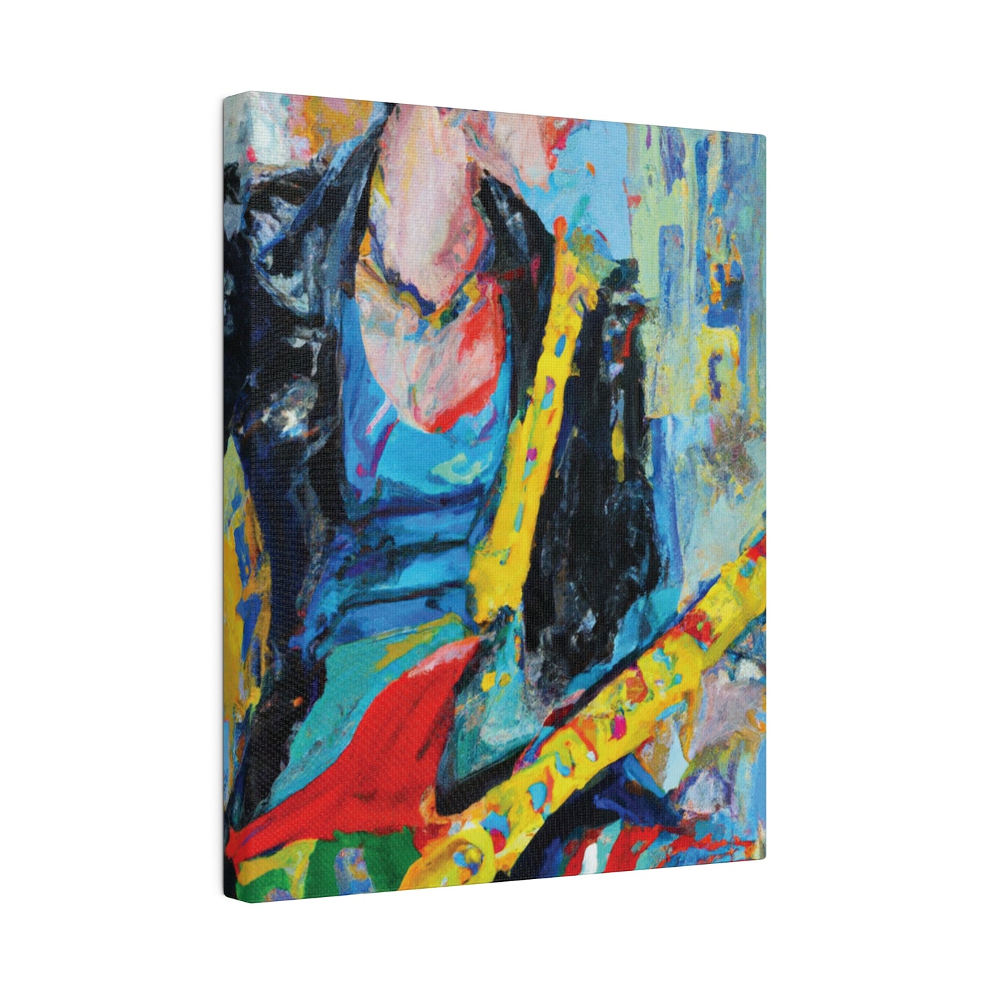 514Y - Rockstar Oil Painting Style Print | Poster | Home Decor | Wall Art | Music Art | Canvas