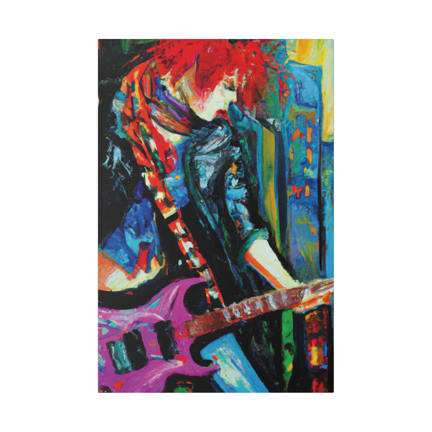 8461D - Rockstar Oil Painting Style Print | Poster | Home Decor | Wall Art | Music Art | Canvas