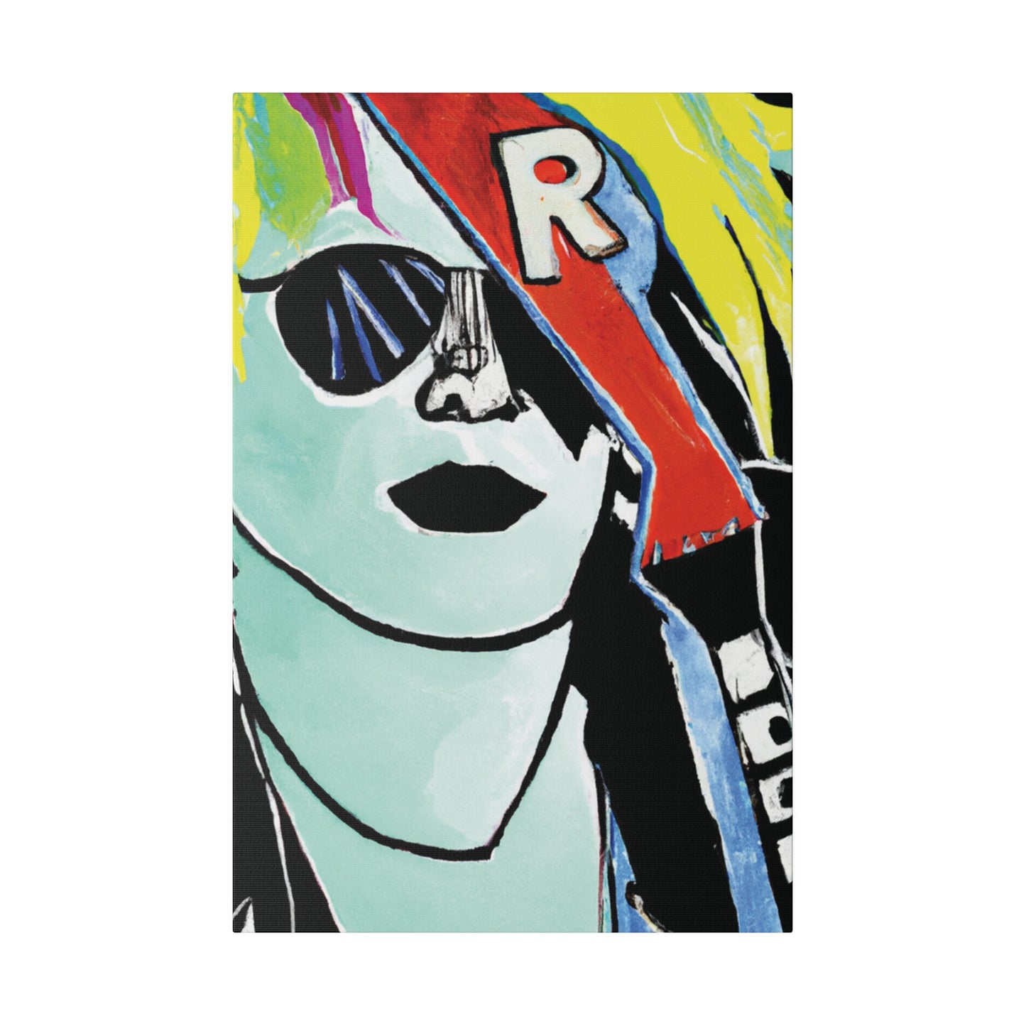 9391O - Rockstar Painting Print | Face | Abstract | Poster | Home Decor | Wall Art | Music Art | Canvas