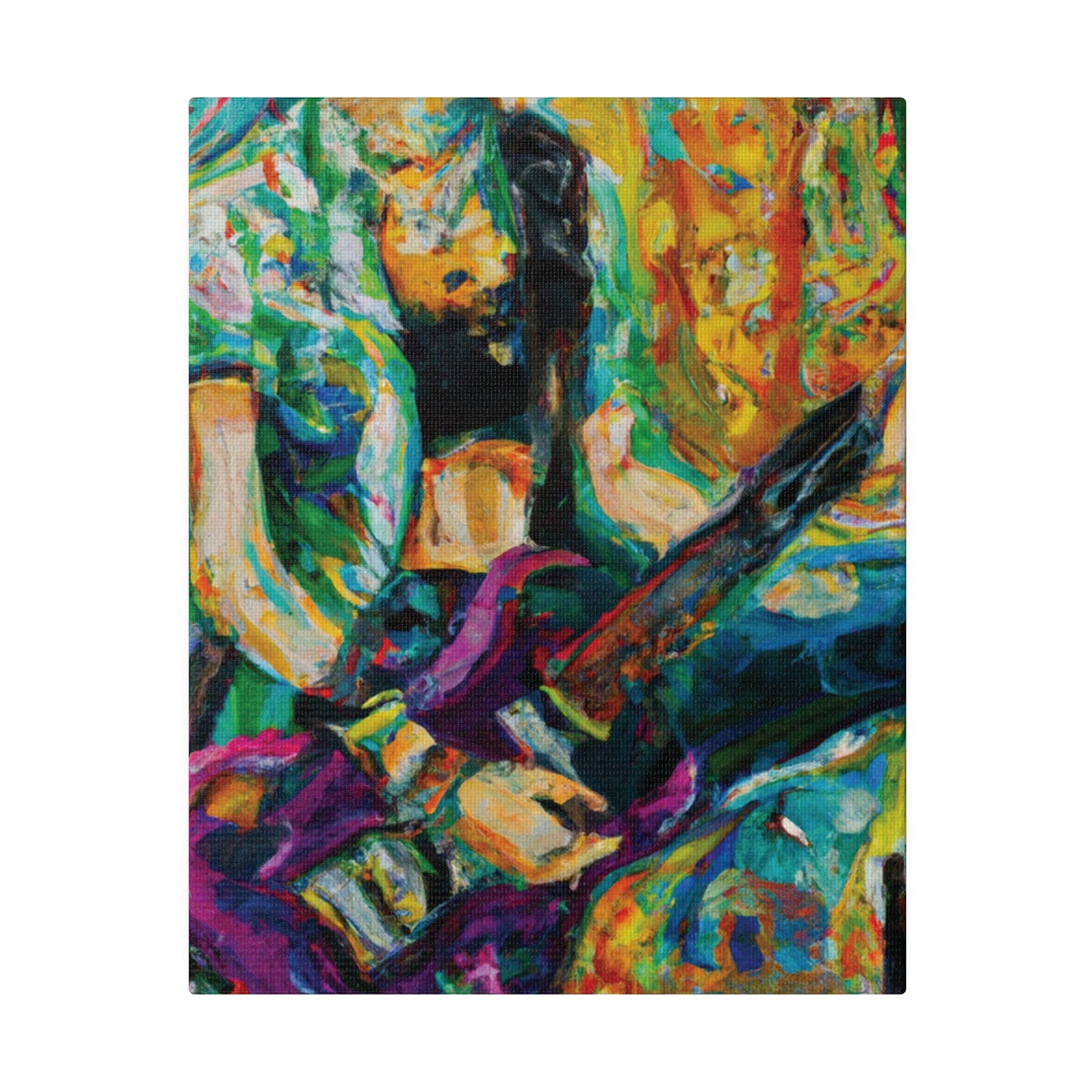 7362Z - Rockstar Oil Painting Style Print | Poster | Home Decor | Wall Art | Music Art | Canvas