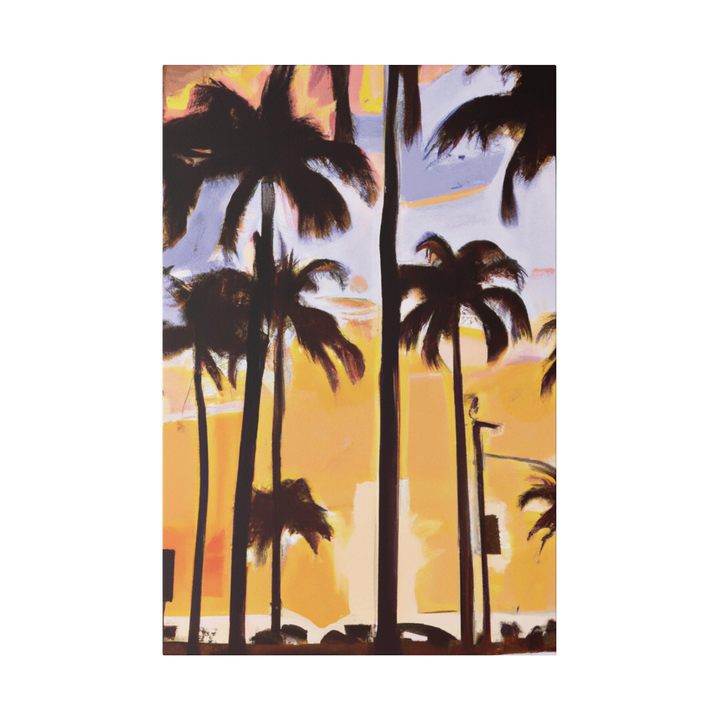 8392O - Miami Beach Sunset Painting Print | Miami | Beach | Sunset | Poster | Home Decor | Wall Art | Canvas