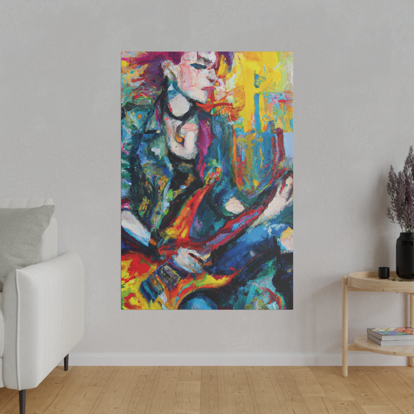 3497T - Rockstar Oil Painting Style Print | Poster | Home Decor | Wall Art | Music Art | Canvas