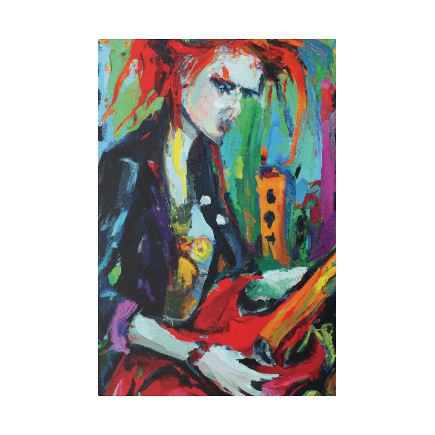 5857Q - Rockstar Oil Painting Style Print | Poster | Home Decor | Wall Art | Music Art | Canvas