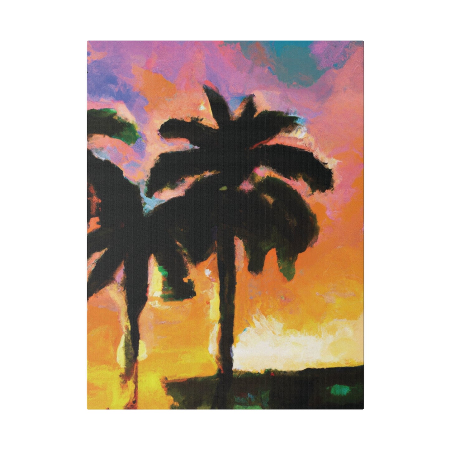 1532W - Miami Beach Sunset Painting Print | Miami | Beach | Sunset | Poster | Home Decor | Wall Art | Canvas