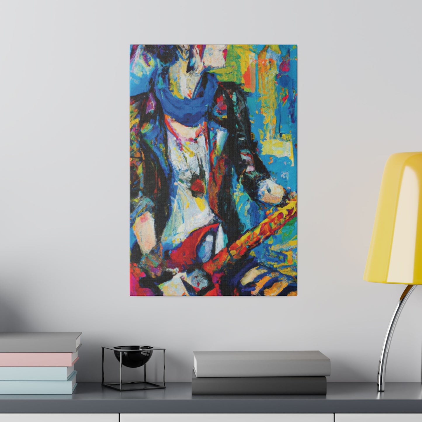 2583Q - Rockstar Oil Painting Style Print | Poster | Home Decor | Wall Art | Music Art | Canvas