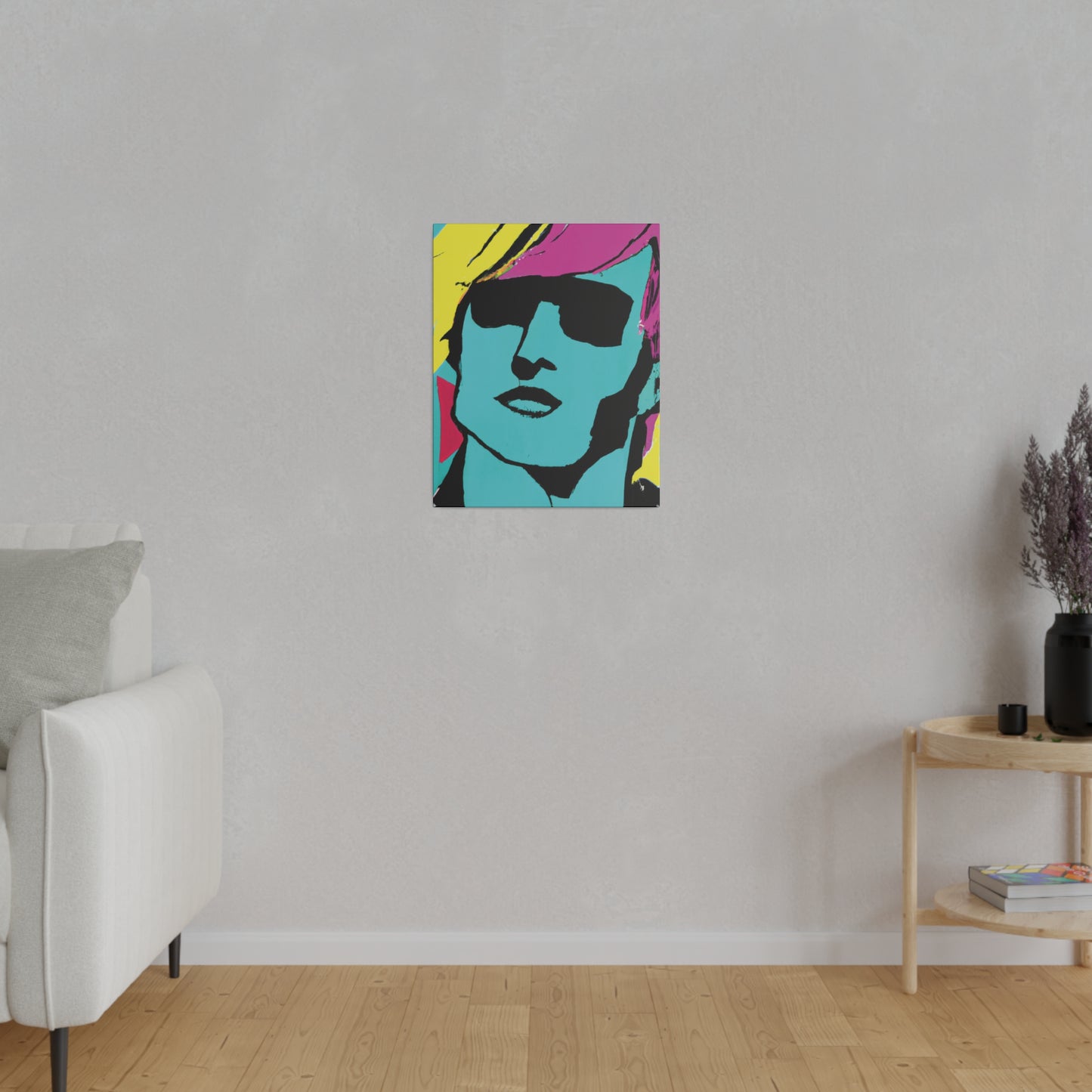 8753H - Rockstar Painting Print | Face | Abstract | Poster | Home Decor | Wall Art | Music Art | Canvas