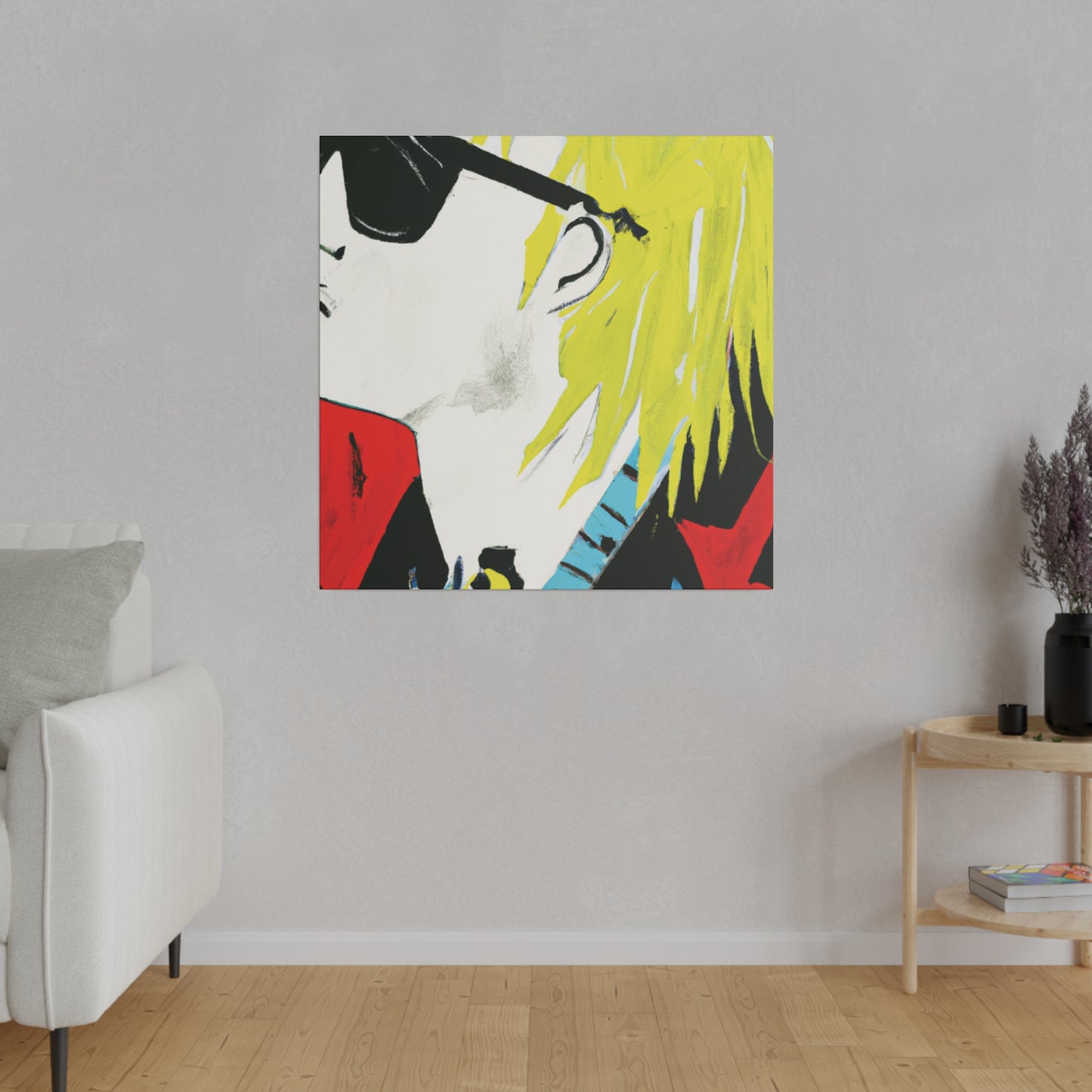 6755U - Rockstar Painting Print | Face | Abstract | Poster | Home Decor | Wall Art | Music Art | Canvas