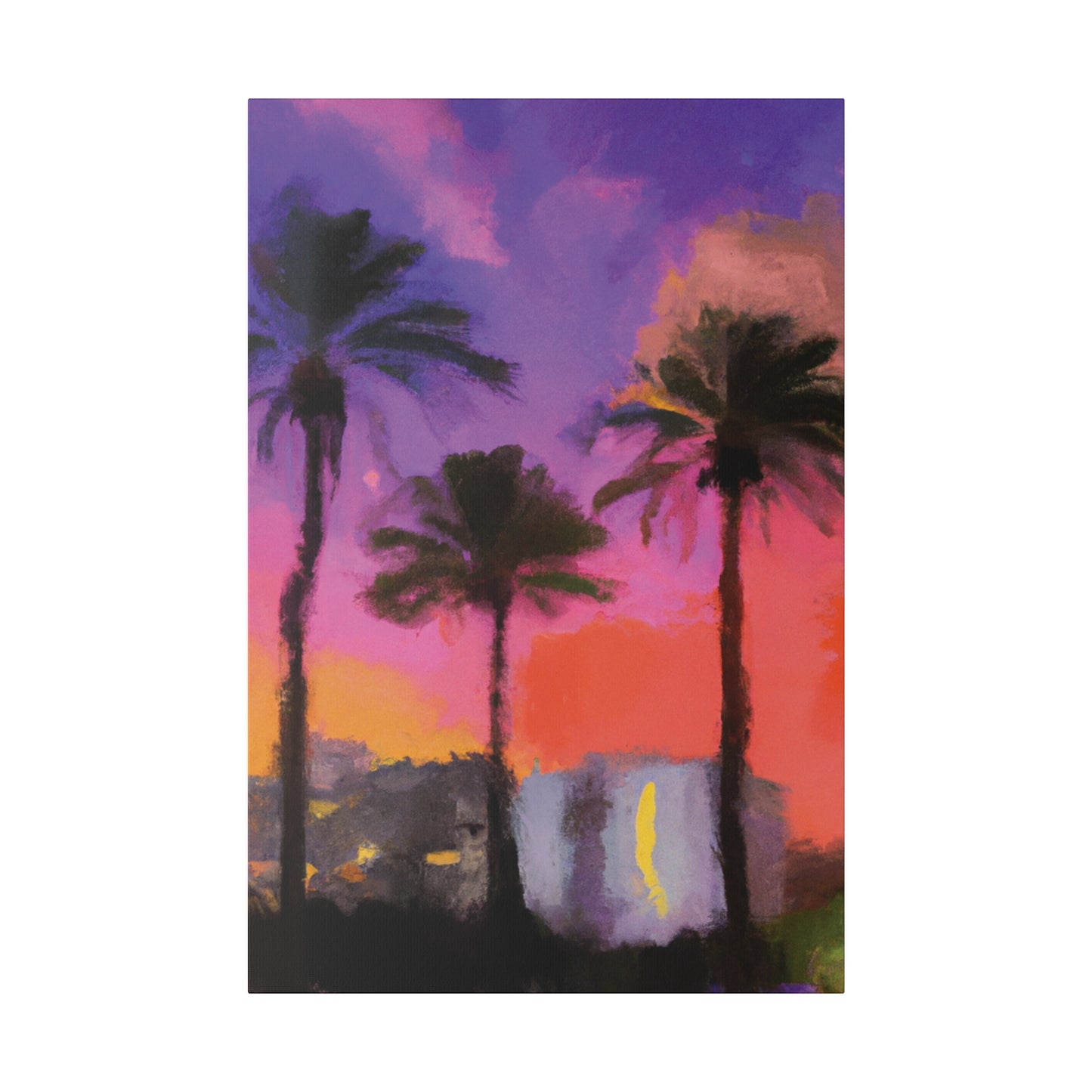 722V - Miami Beach Sunset Painting Print | Miami | Beach | Sunset | Poster | Home Decor | Wall Art | Canvas