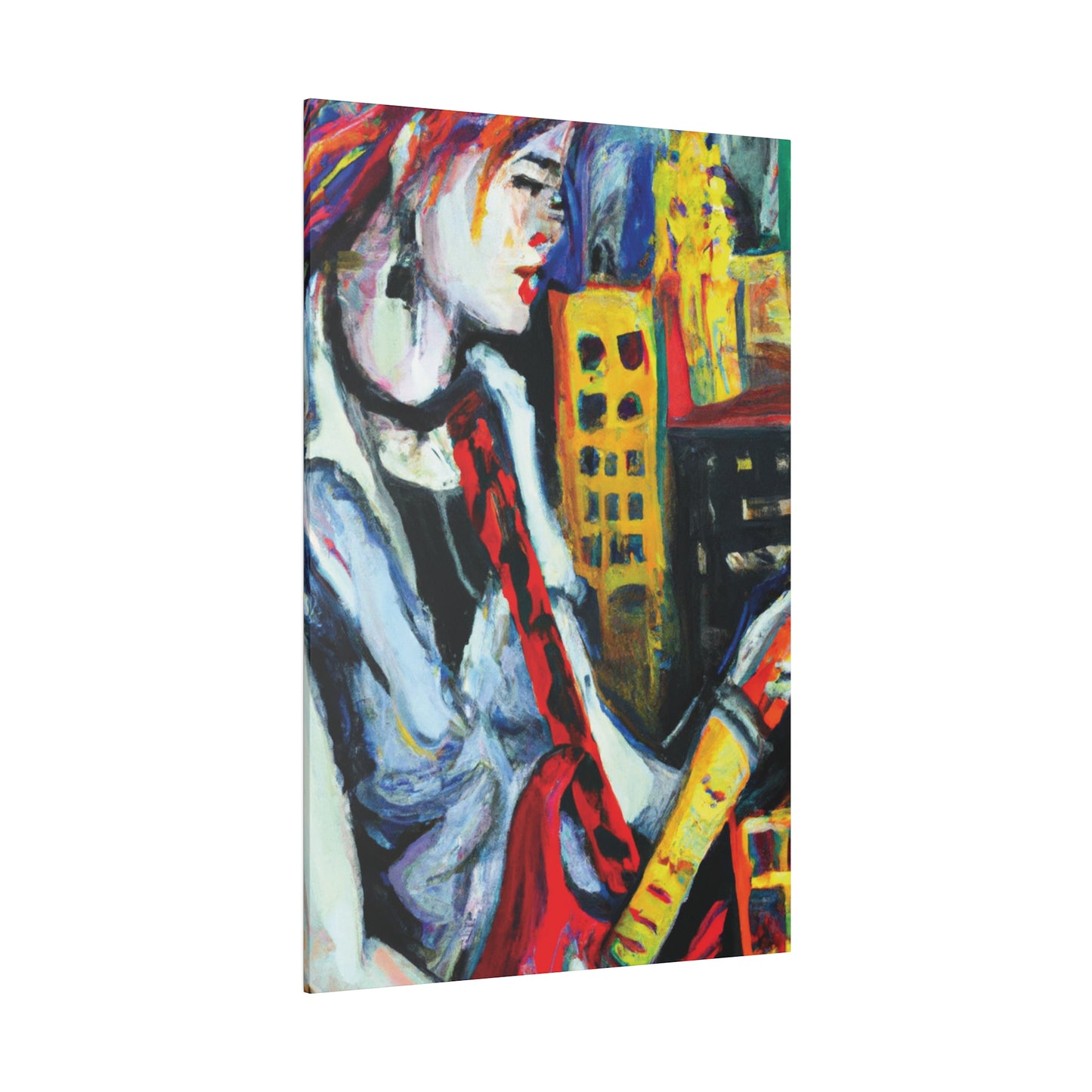 4053F - Rockstar Oil Painting Style Print | Poster | Home Decor | Wall Art | Music Art | Canvas